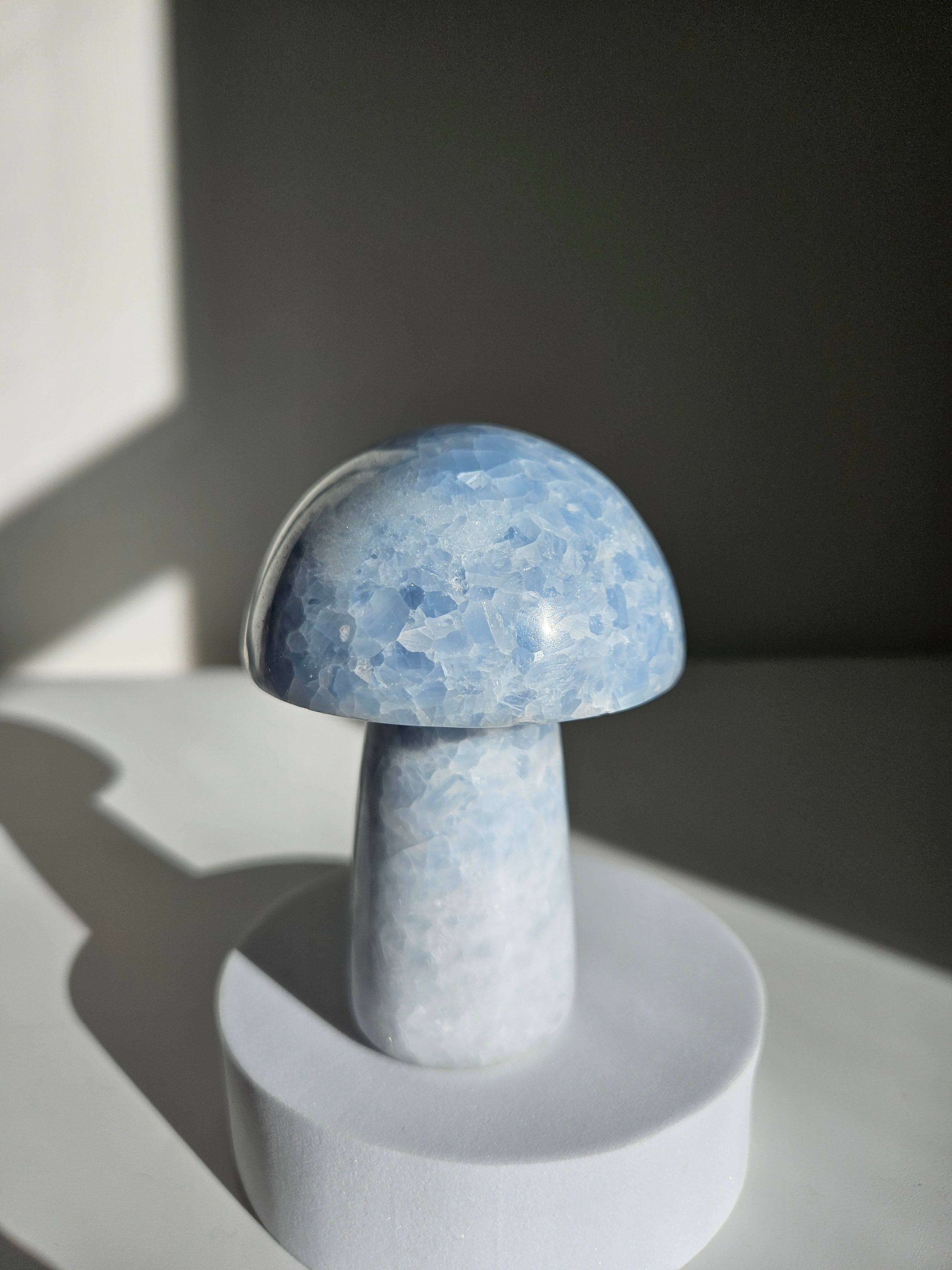 Blue Calcite Mushroom 002