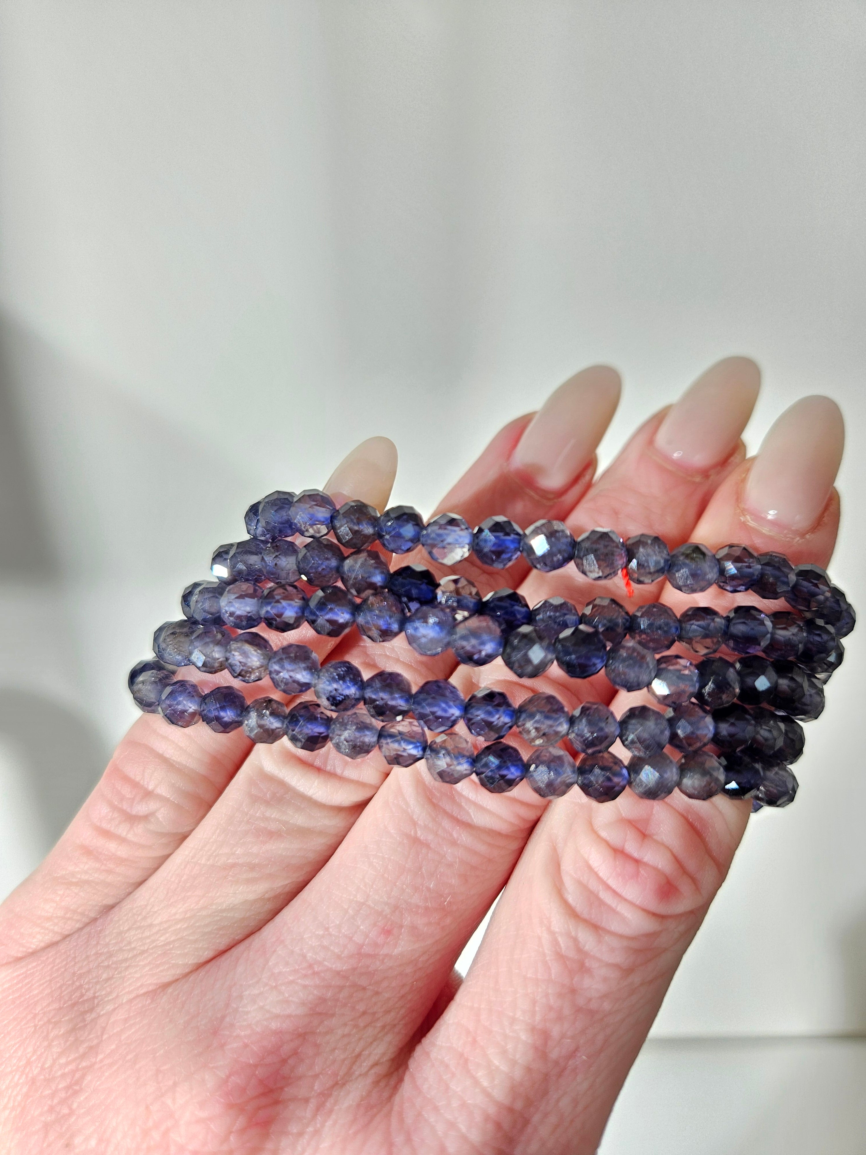 Iolite Faceted Bracelet | 5mm