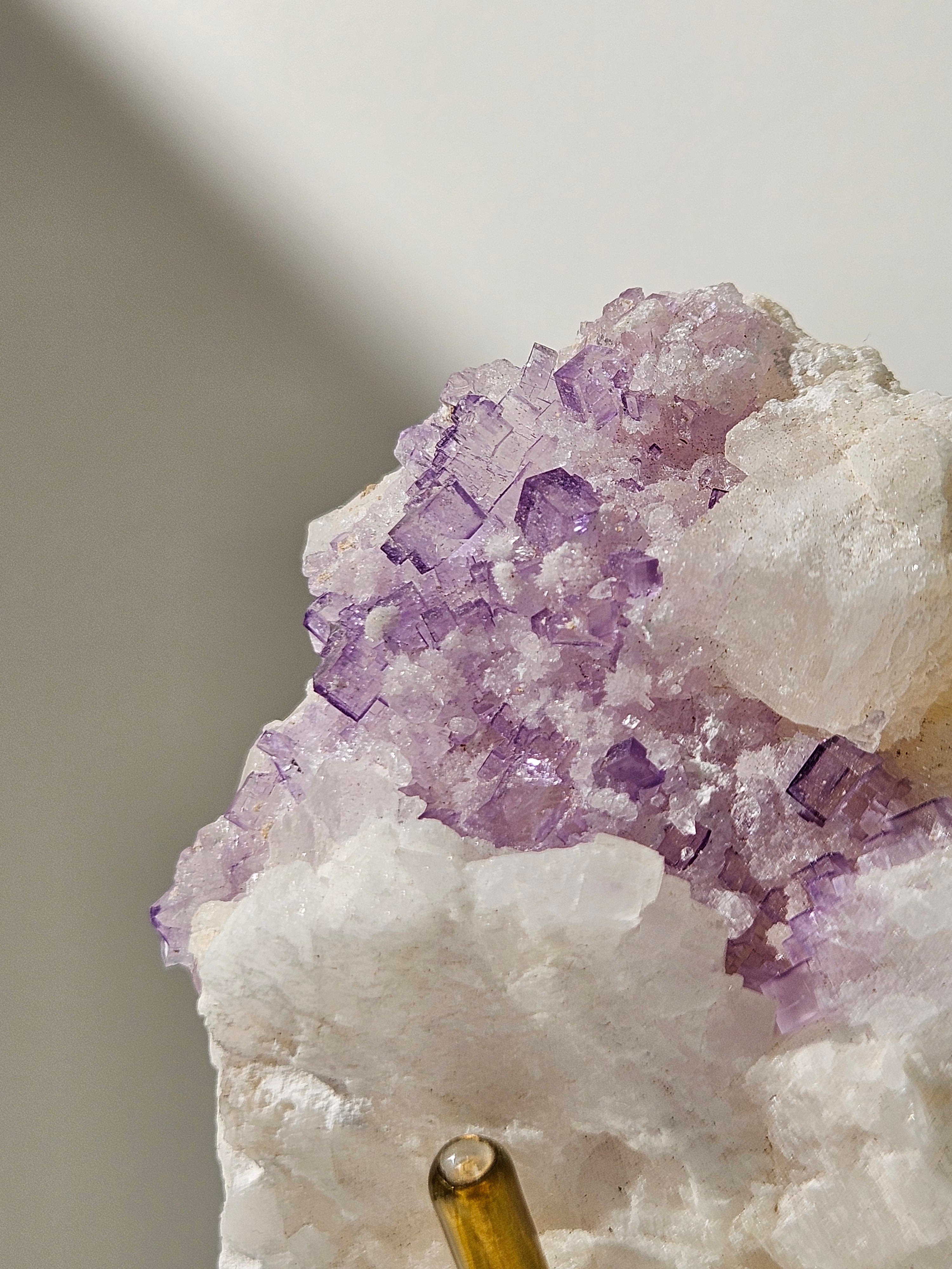 Fluorite on Celestite 002