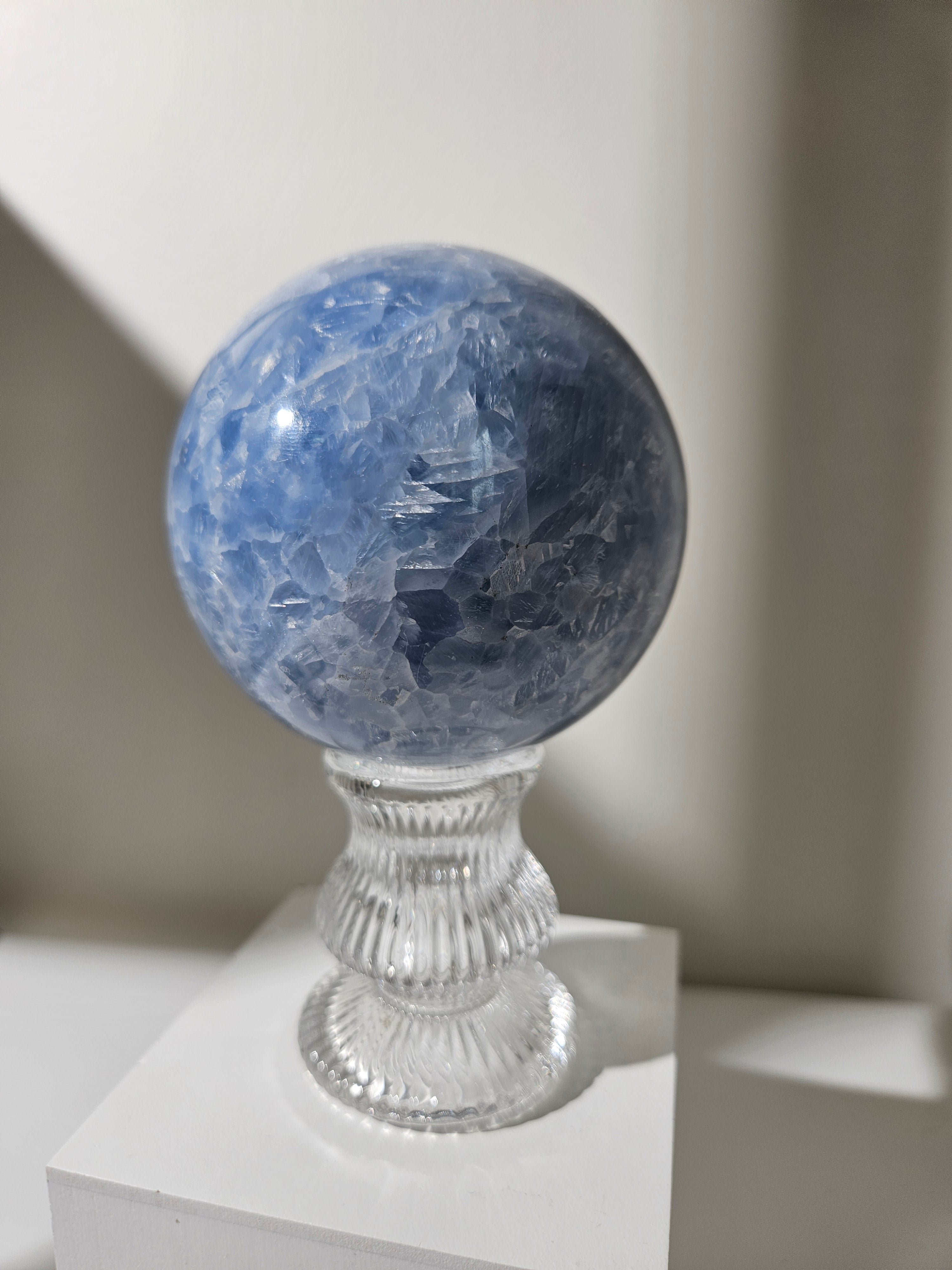 Blue Calcite Sphere 002