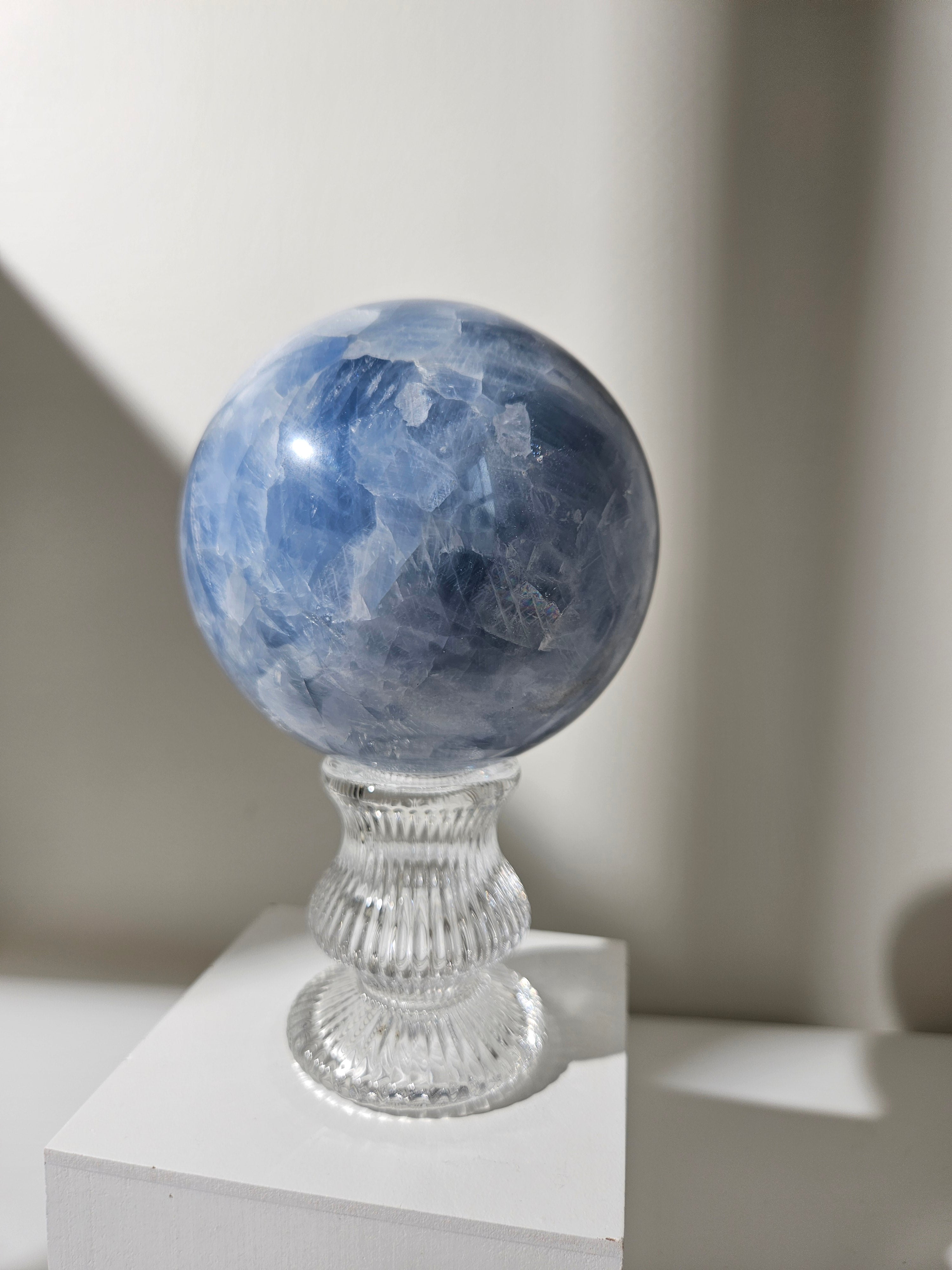 Blue Calcite Sphere 003