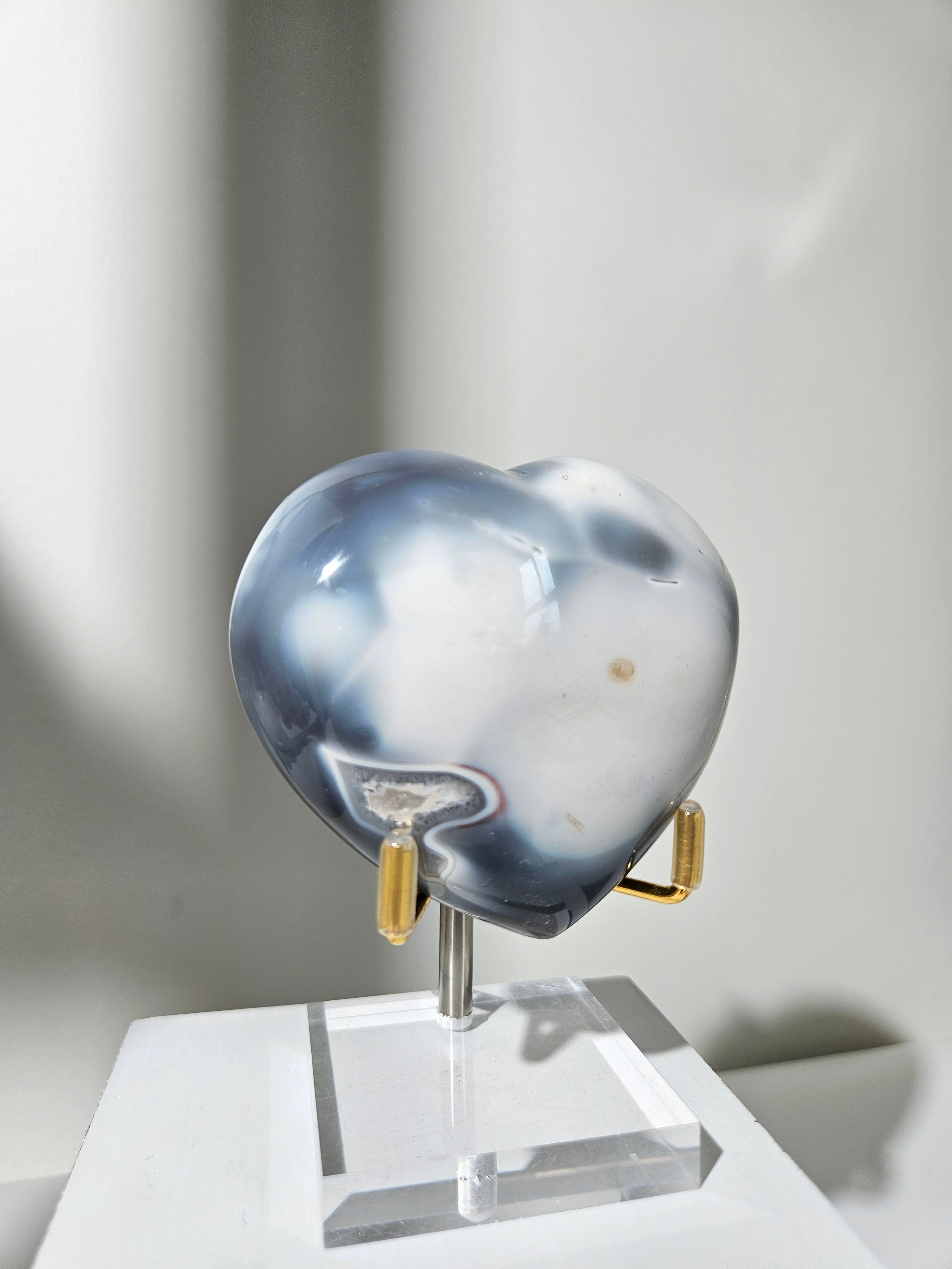 Orca Agate Heart 004