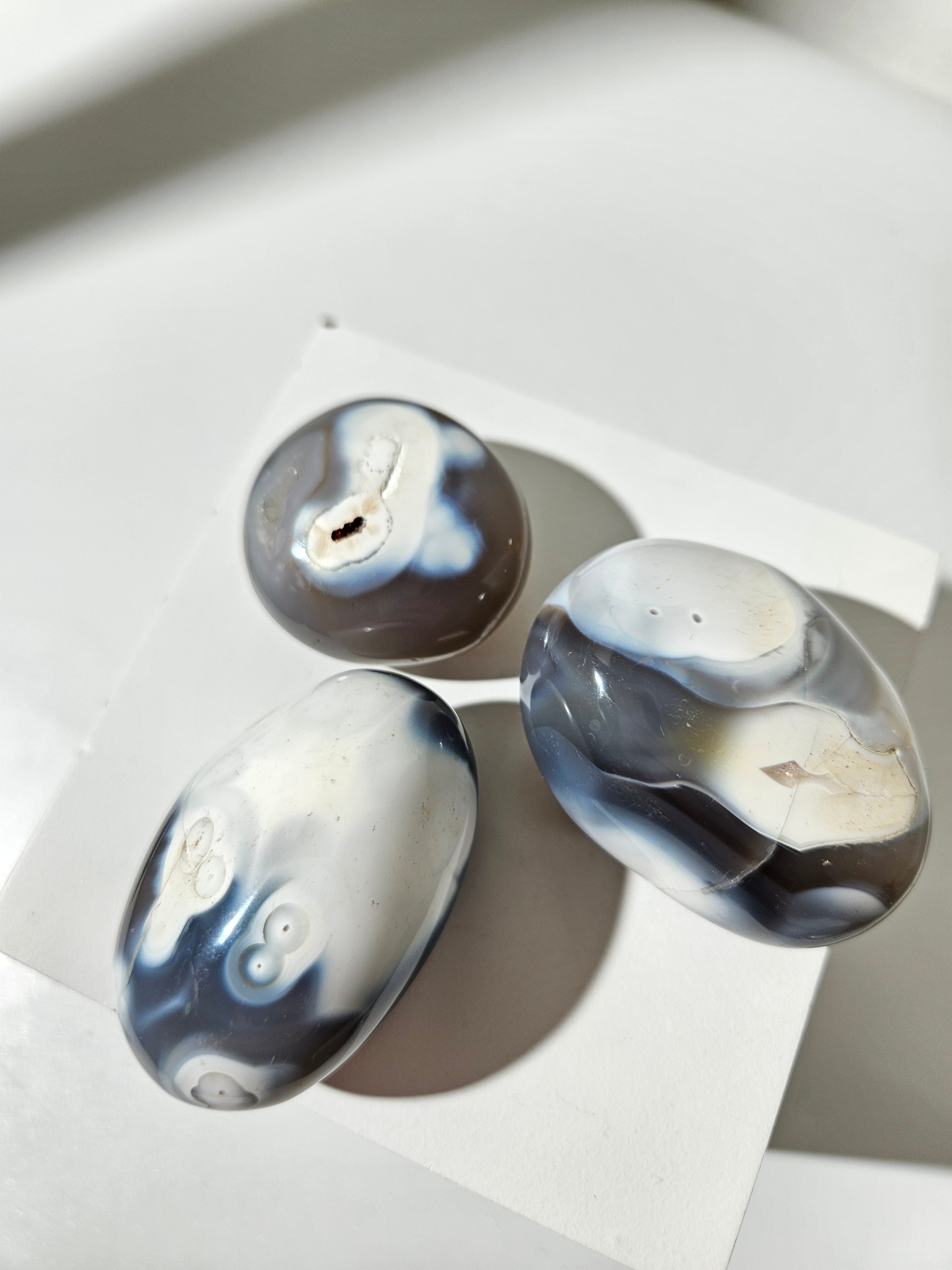 Orca Agate Palmstone Set