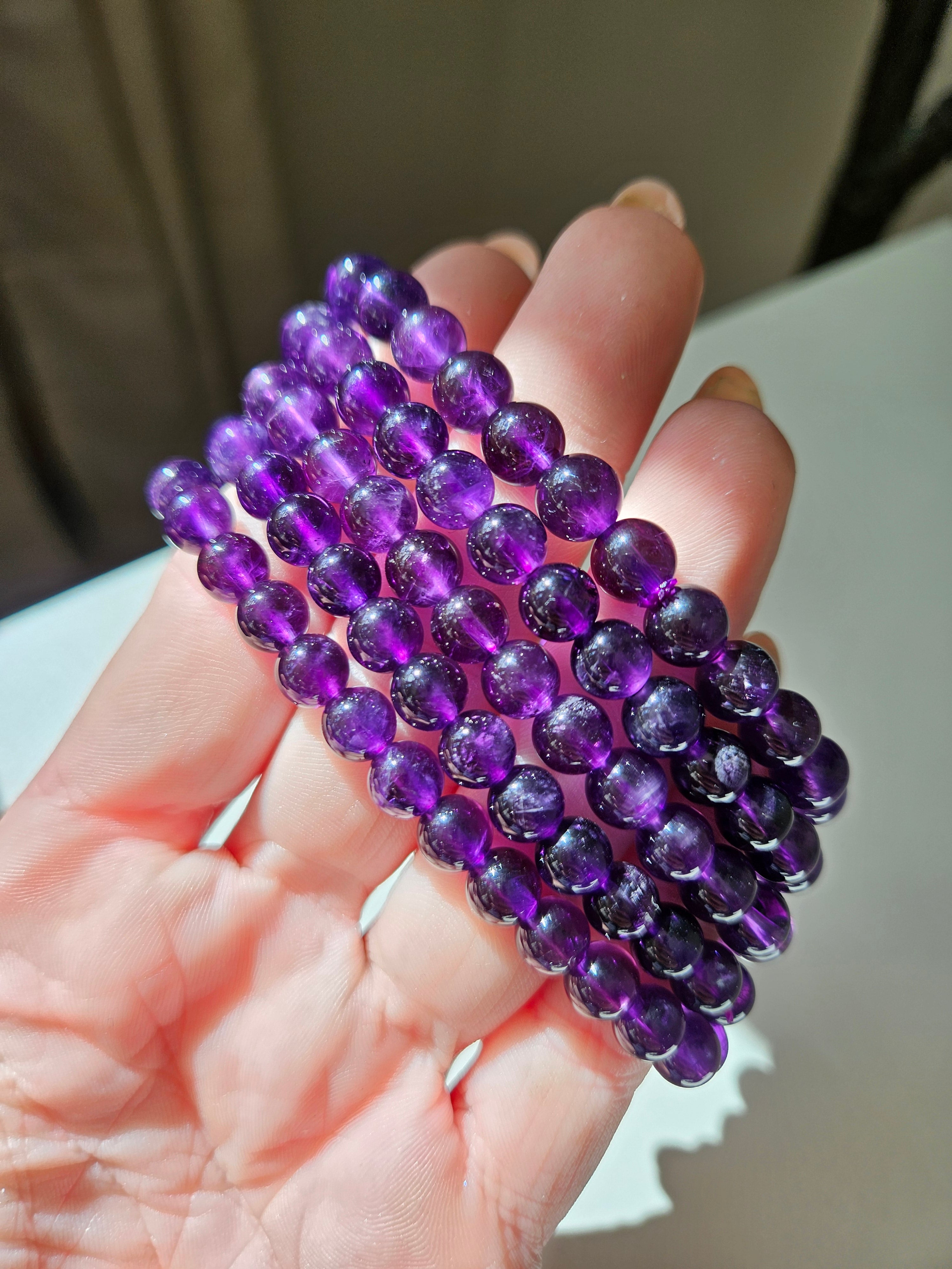 Amethyst bracelet | 6mm