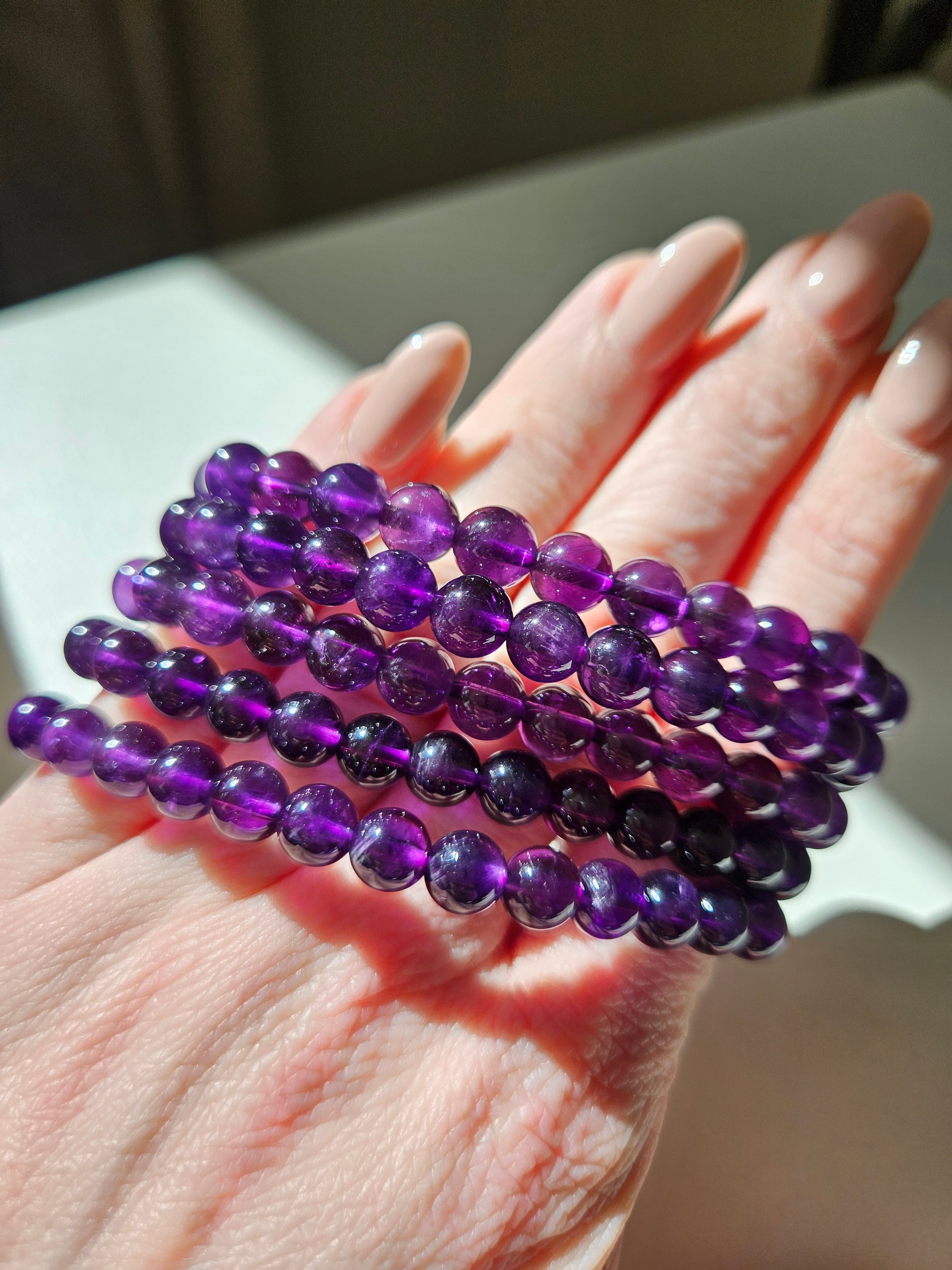 Amethyst bracelet | 6mm