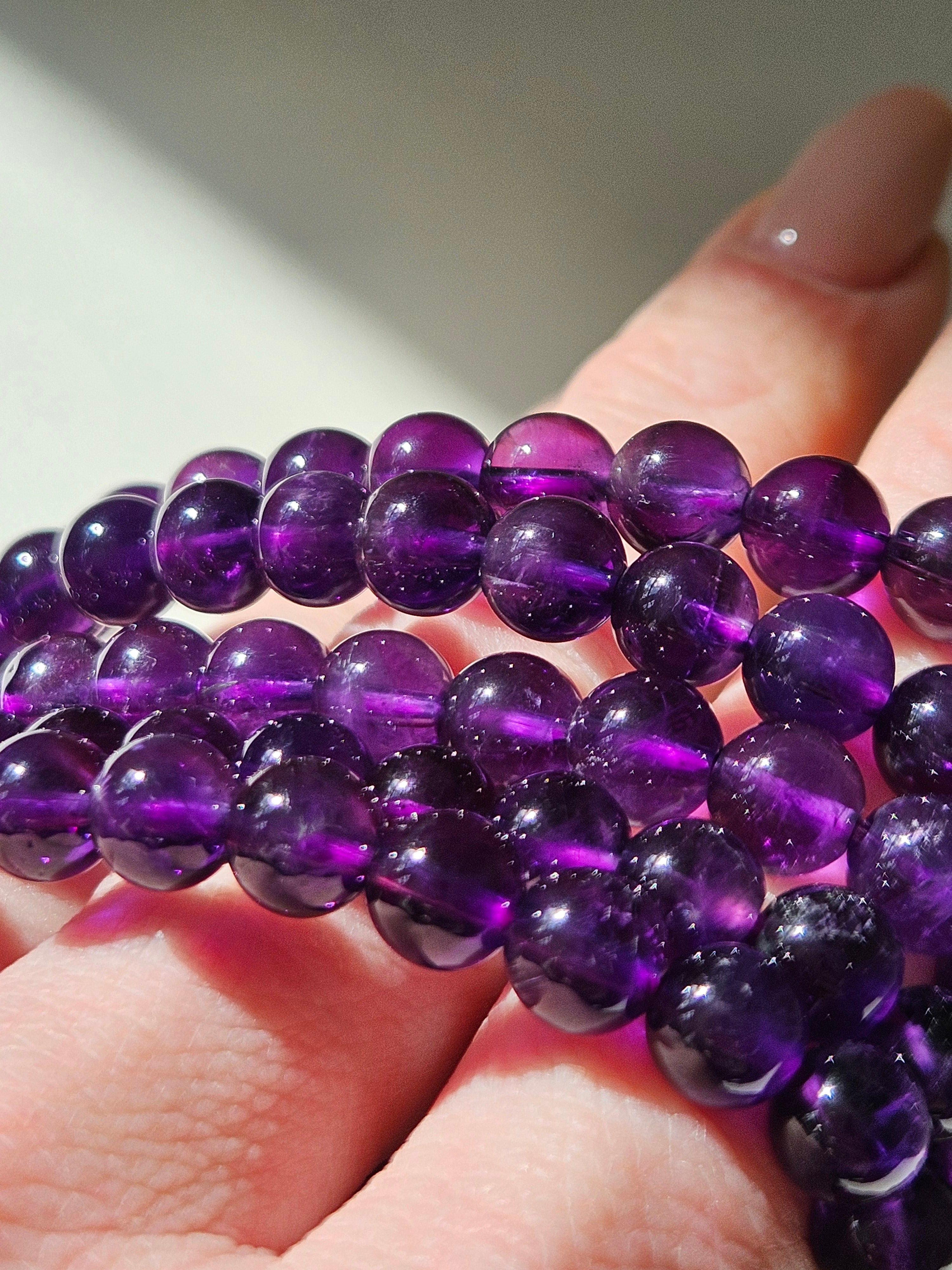 Amethyst bracelet | 6mm