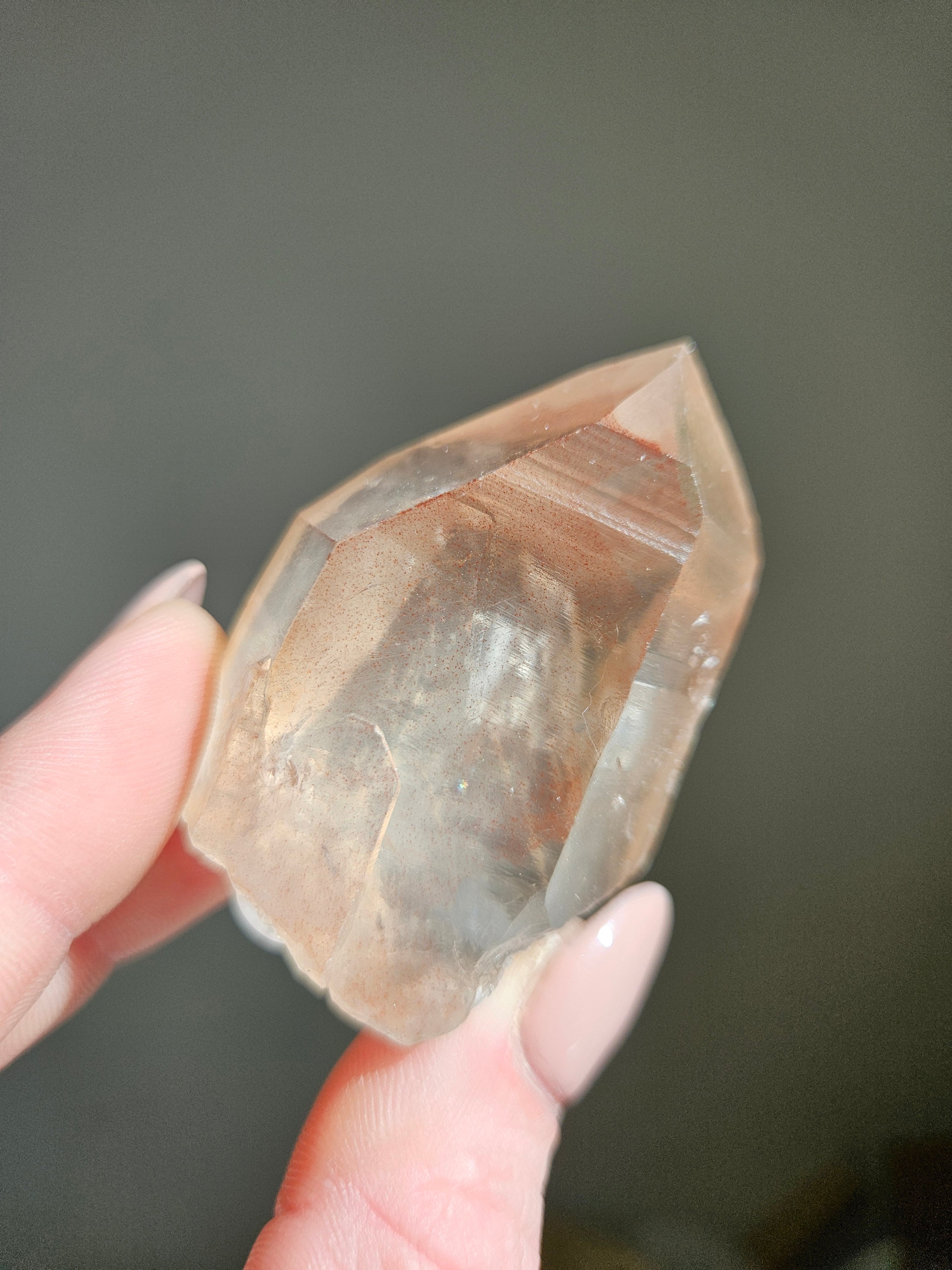 Pink Lemurian Quartz Point 001