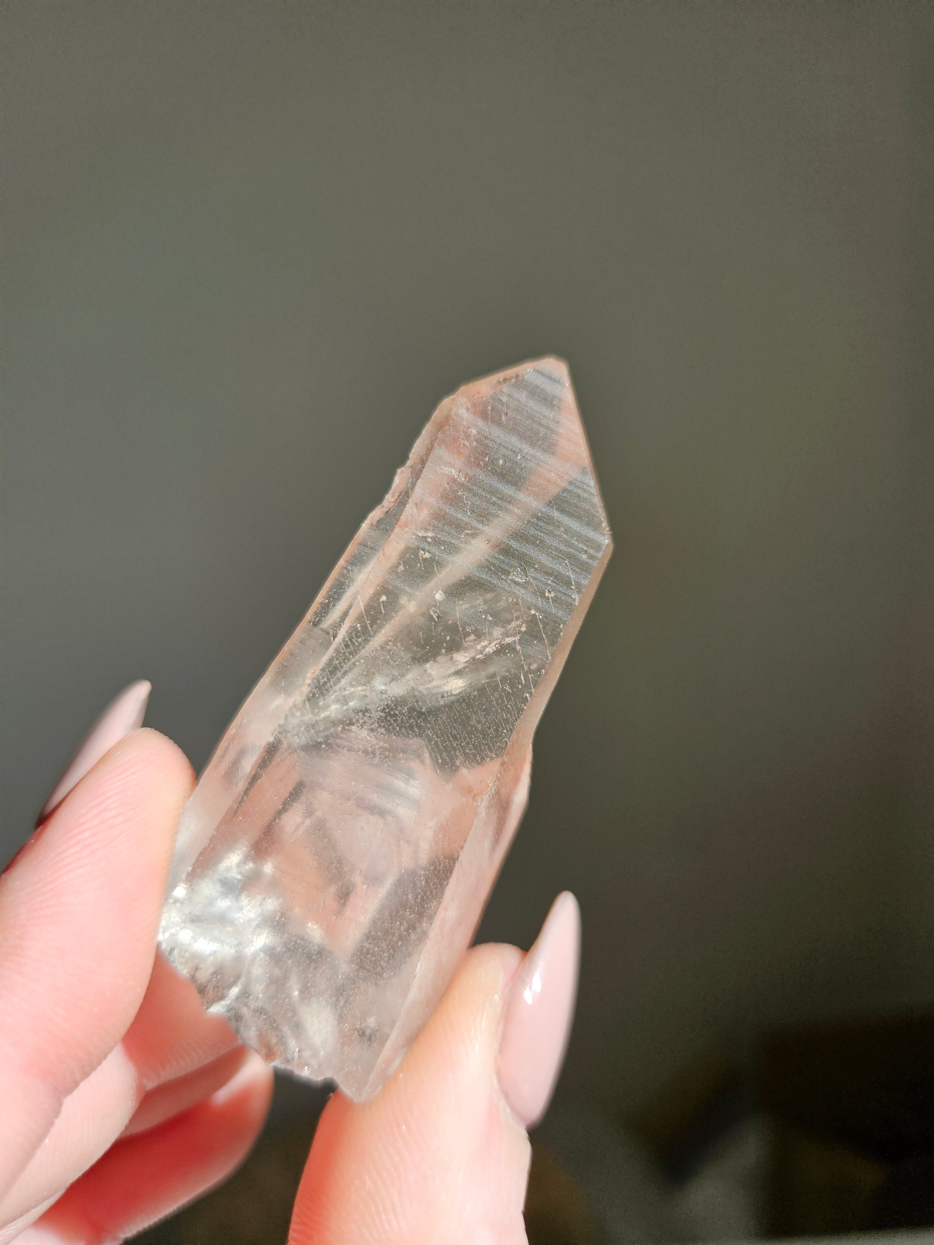 Pink Lemurian Quartz Point 002