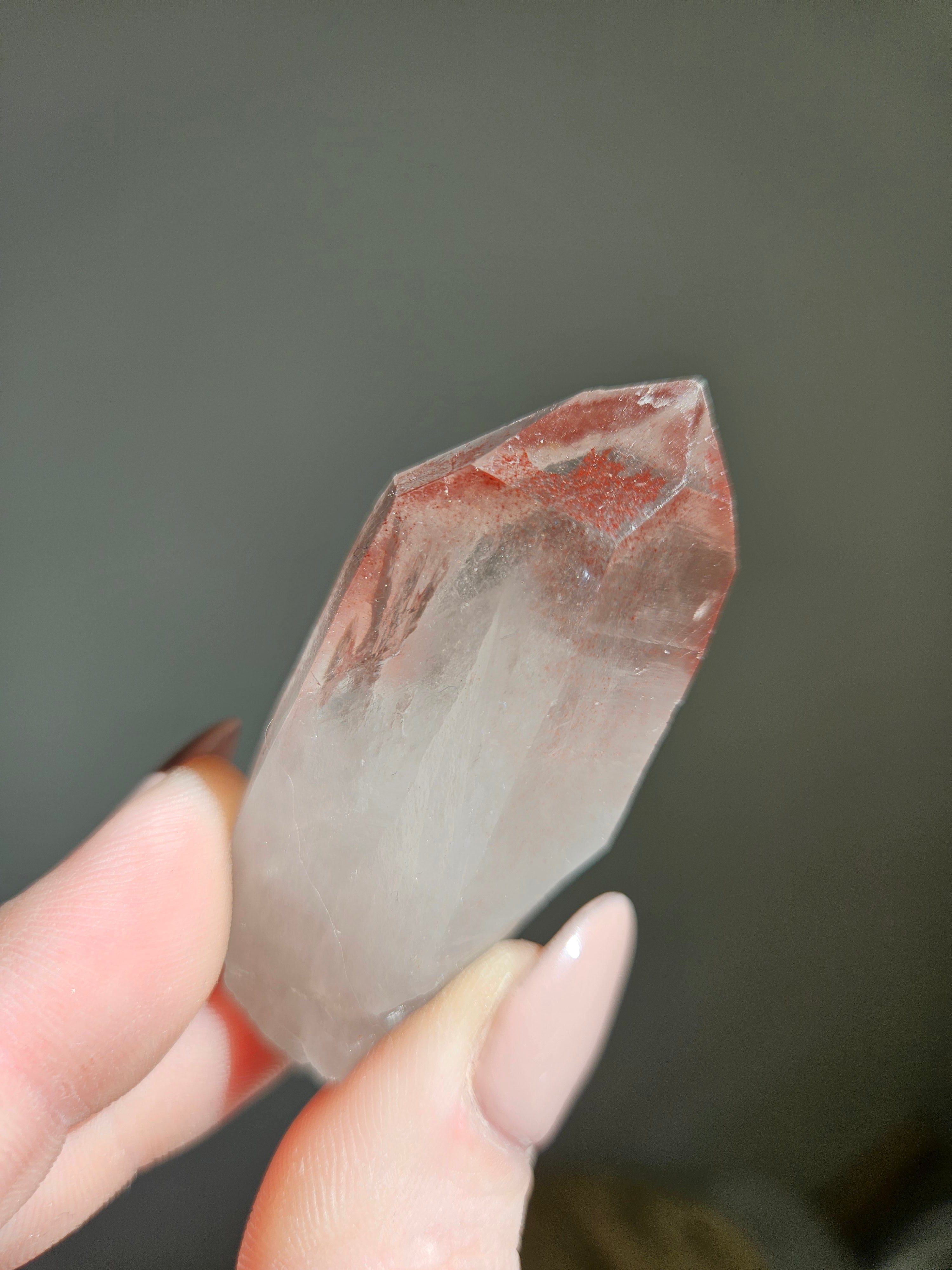 Pink Lemurian Quartz Point 005