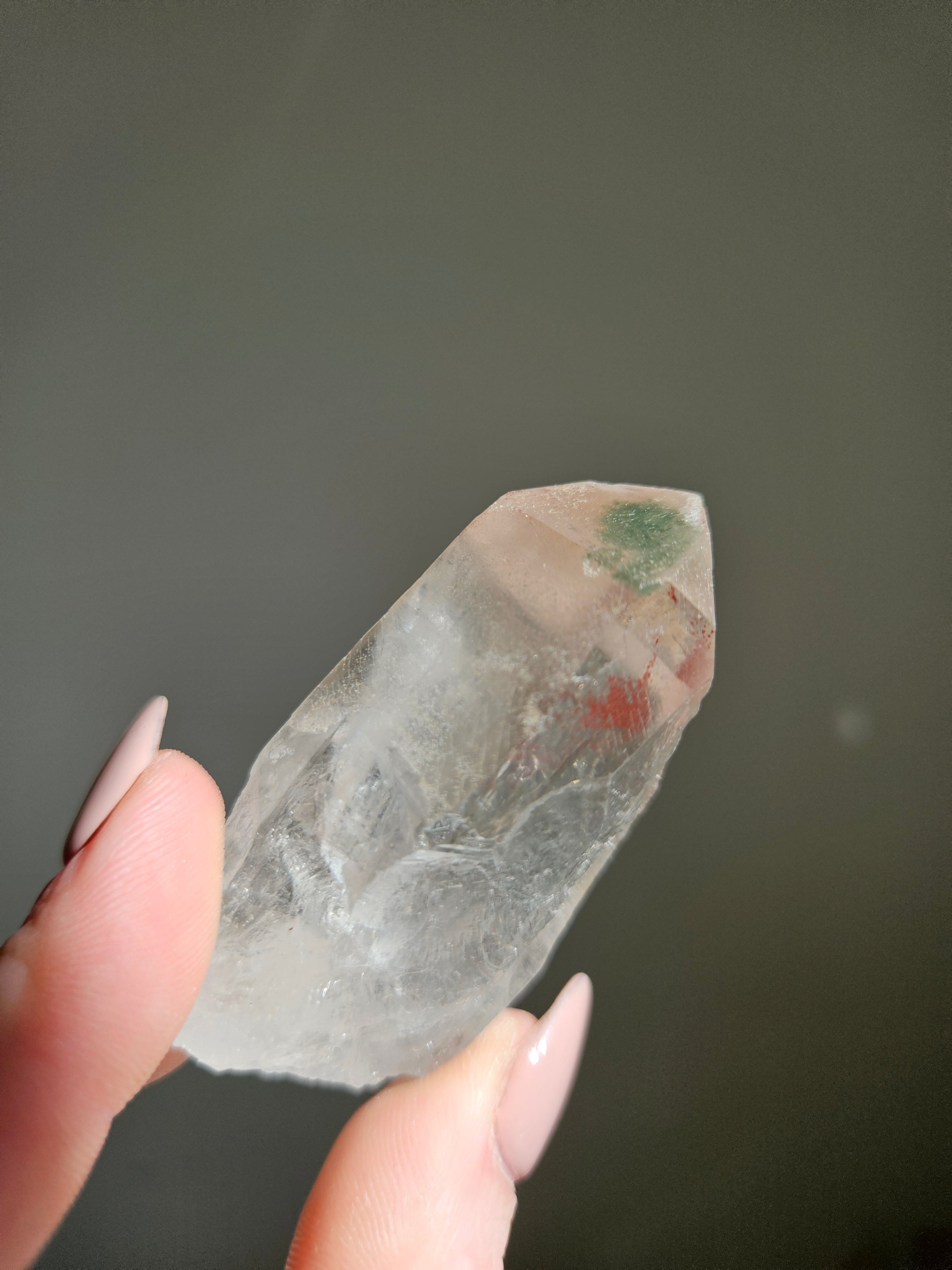 Pink Lemurian Quartz Point 006