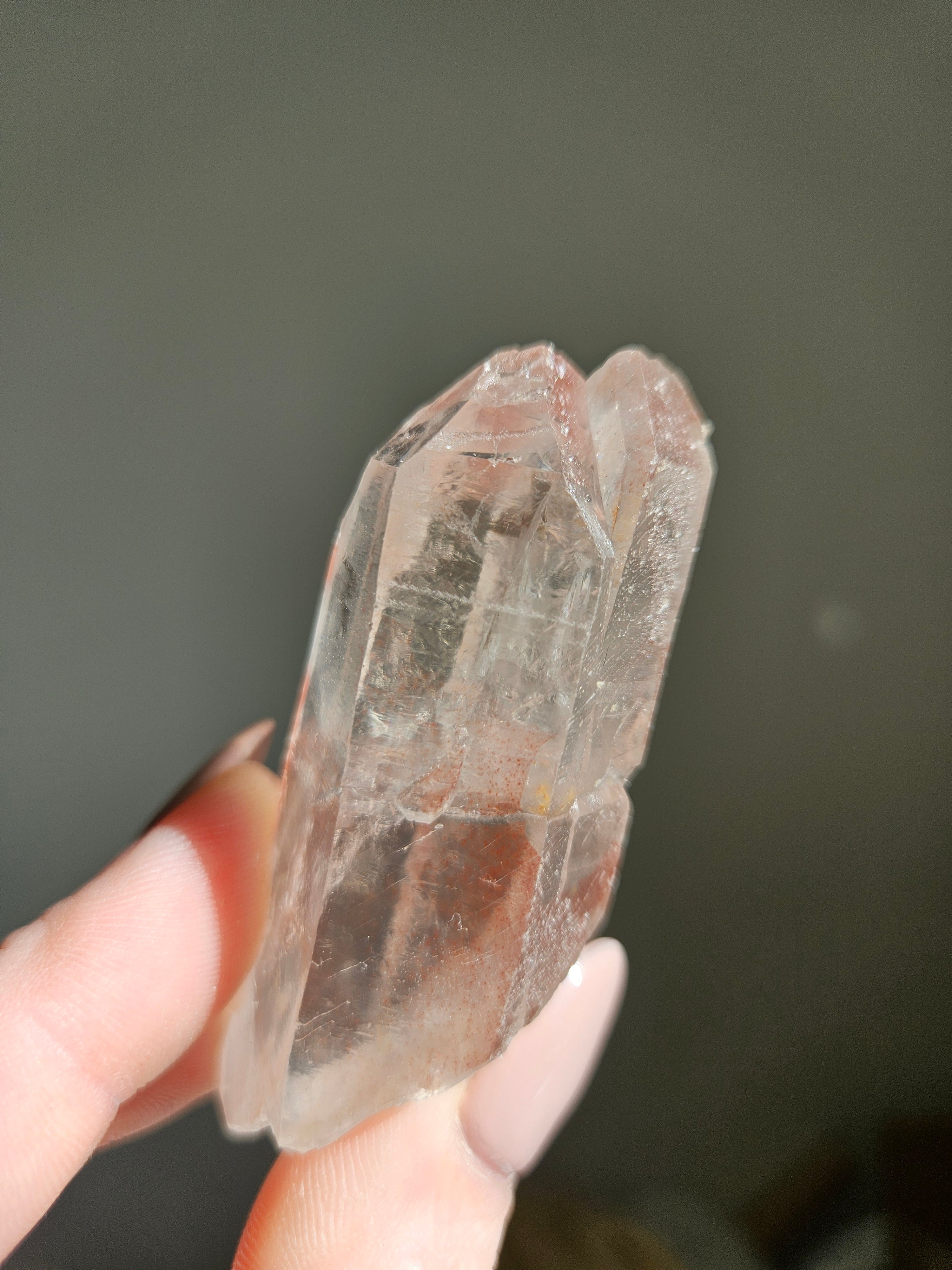 Pink Lemurian Quartz Point 007