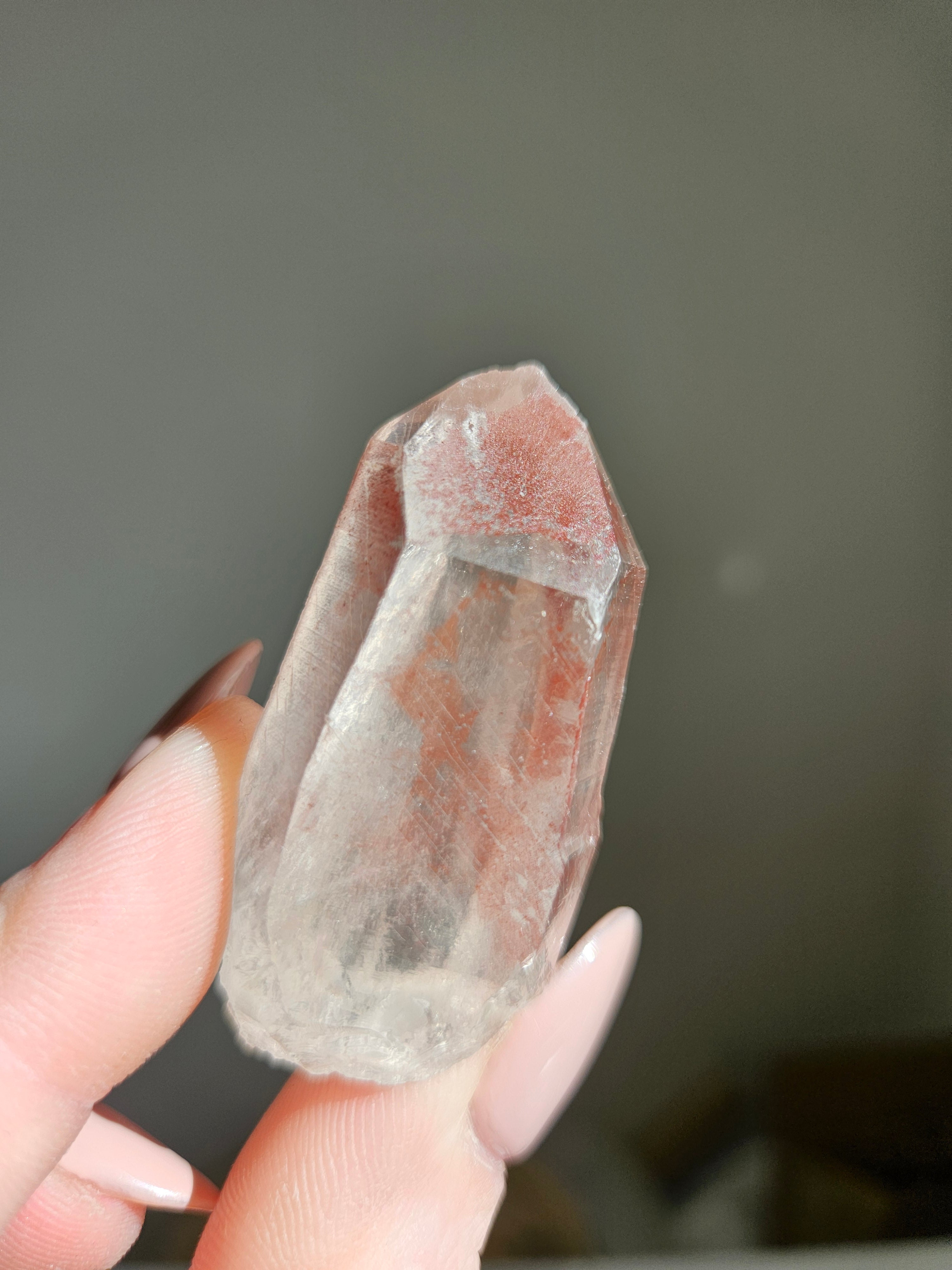 Pink Lemurian Quartz Point 009