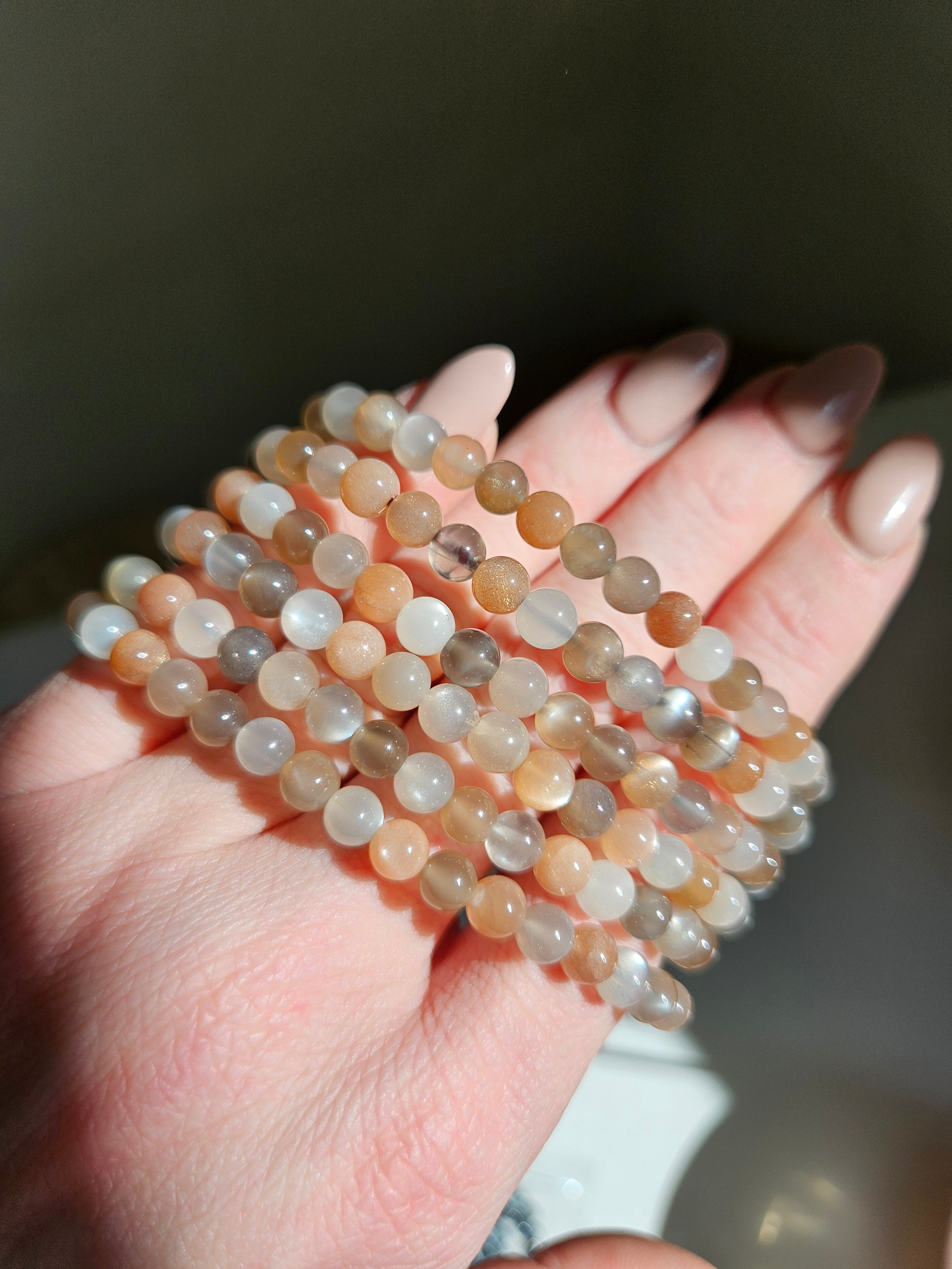 Multi Moonstone Bracelet | 6mm