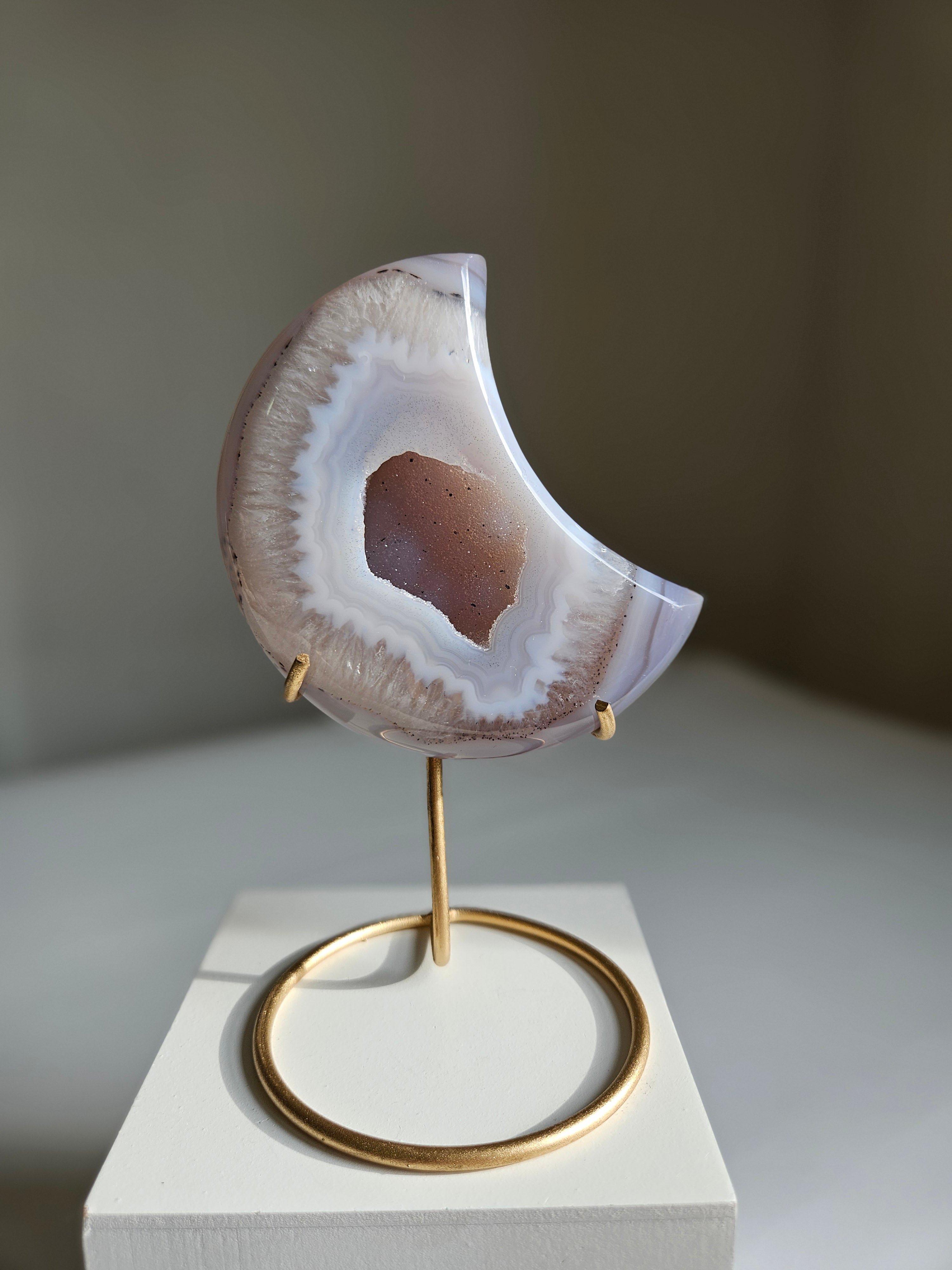 Druzy Agate Moon 002