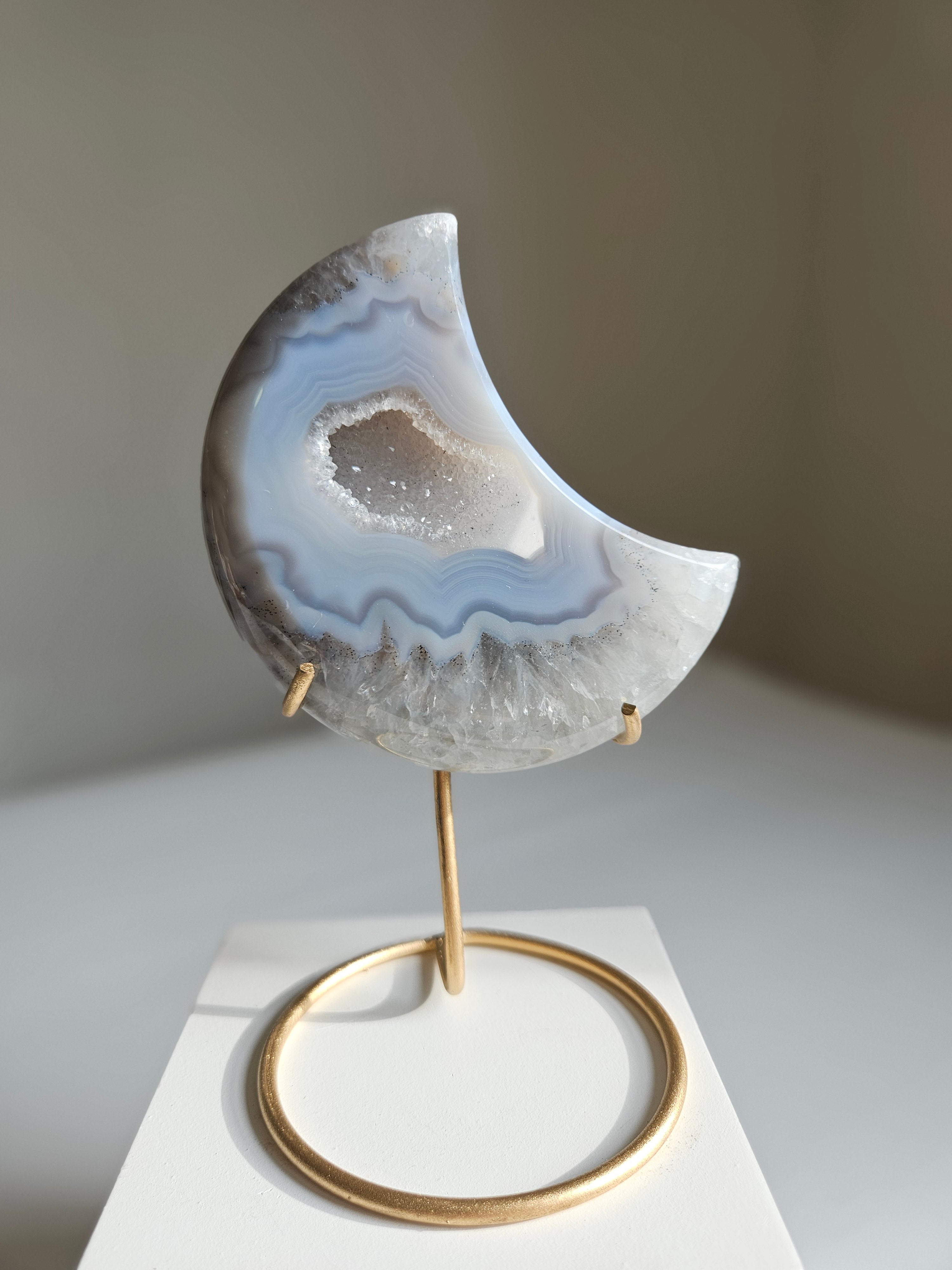 Druzy Agate Moon 003