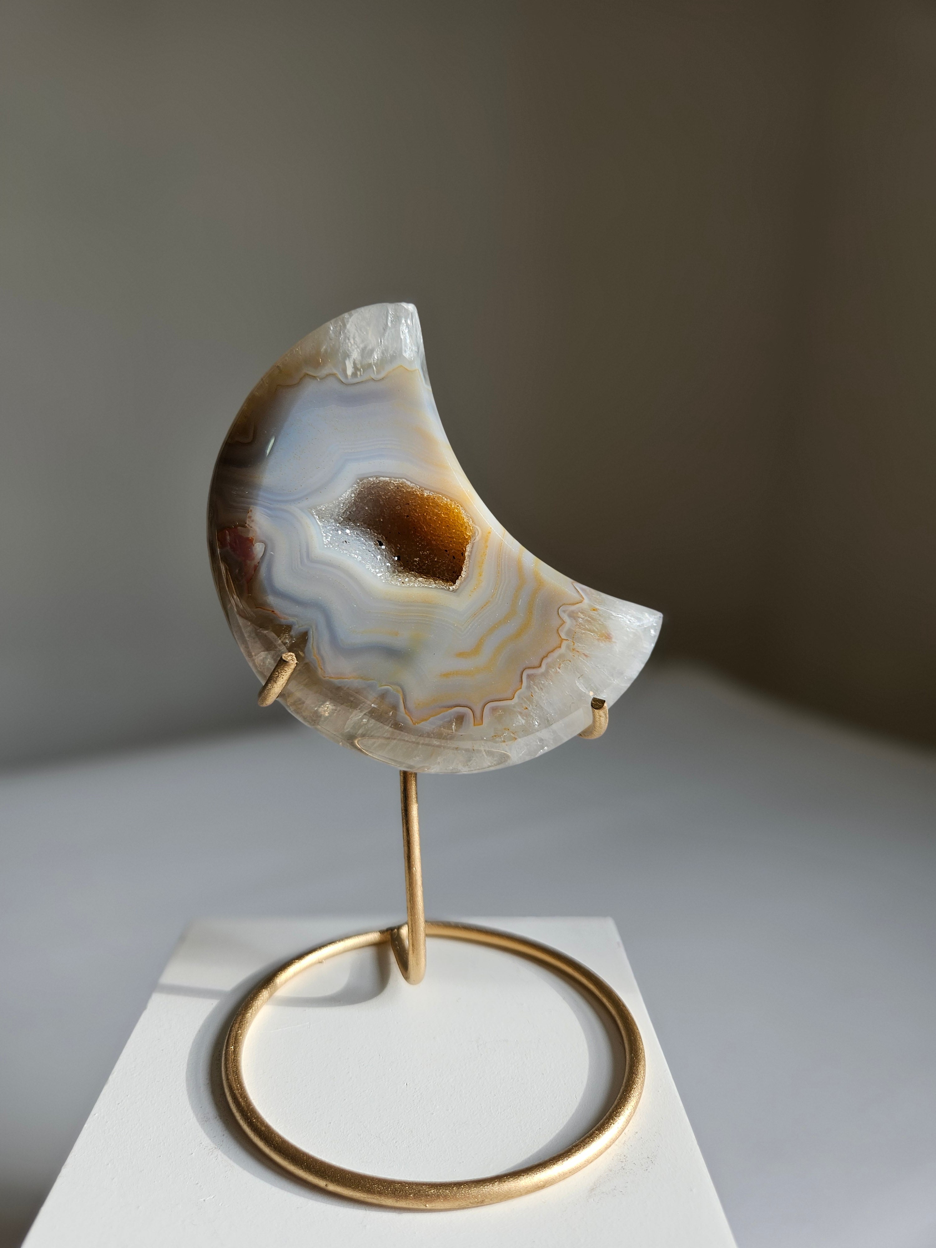 Druzy Agate Moon 004