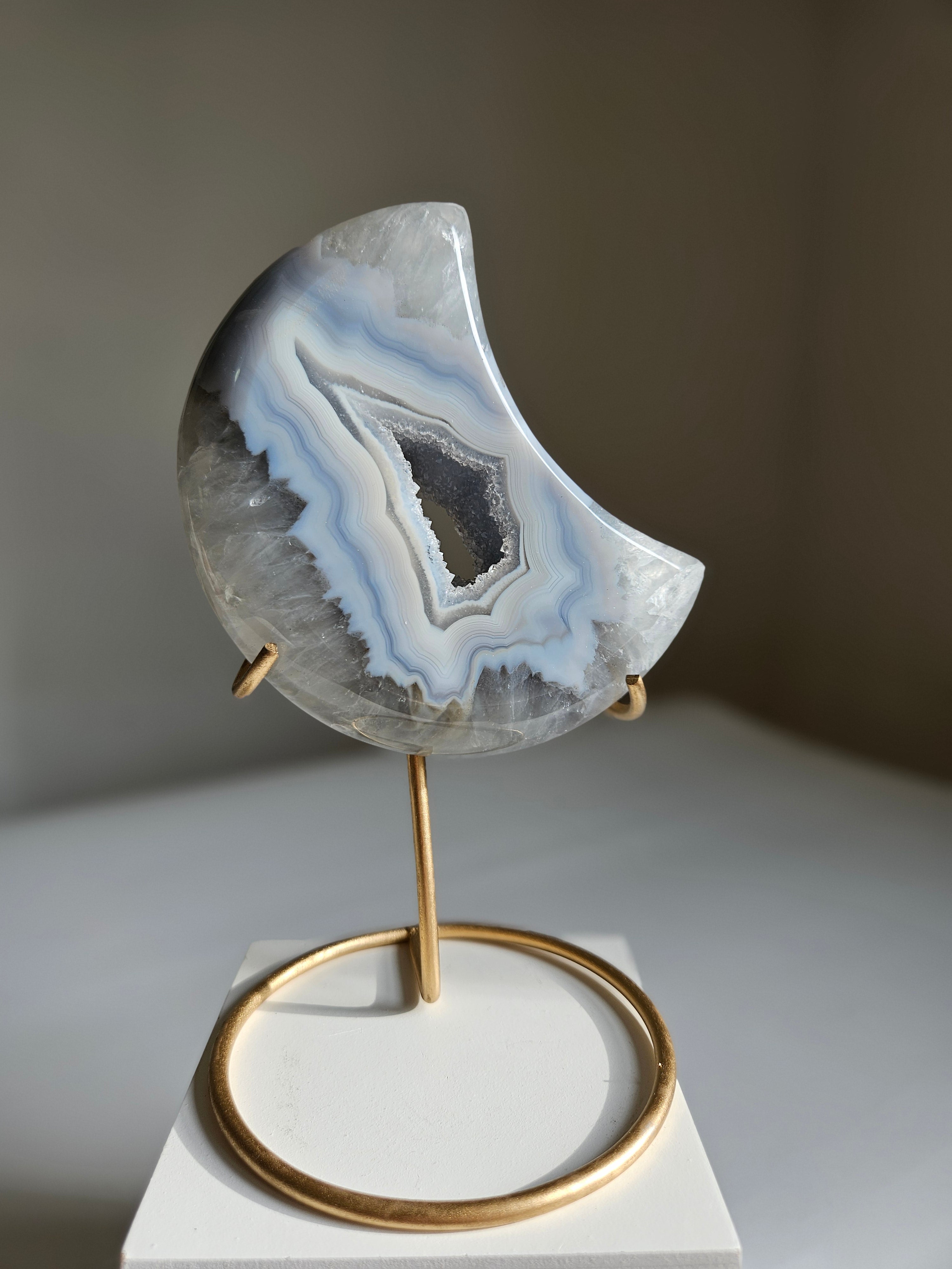 Druzy Agate Moon 005