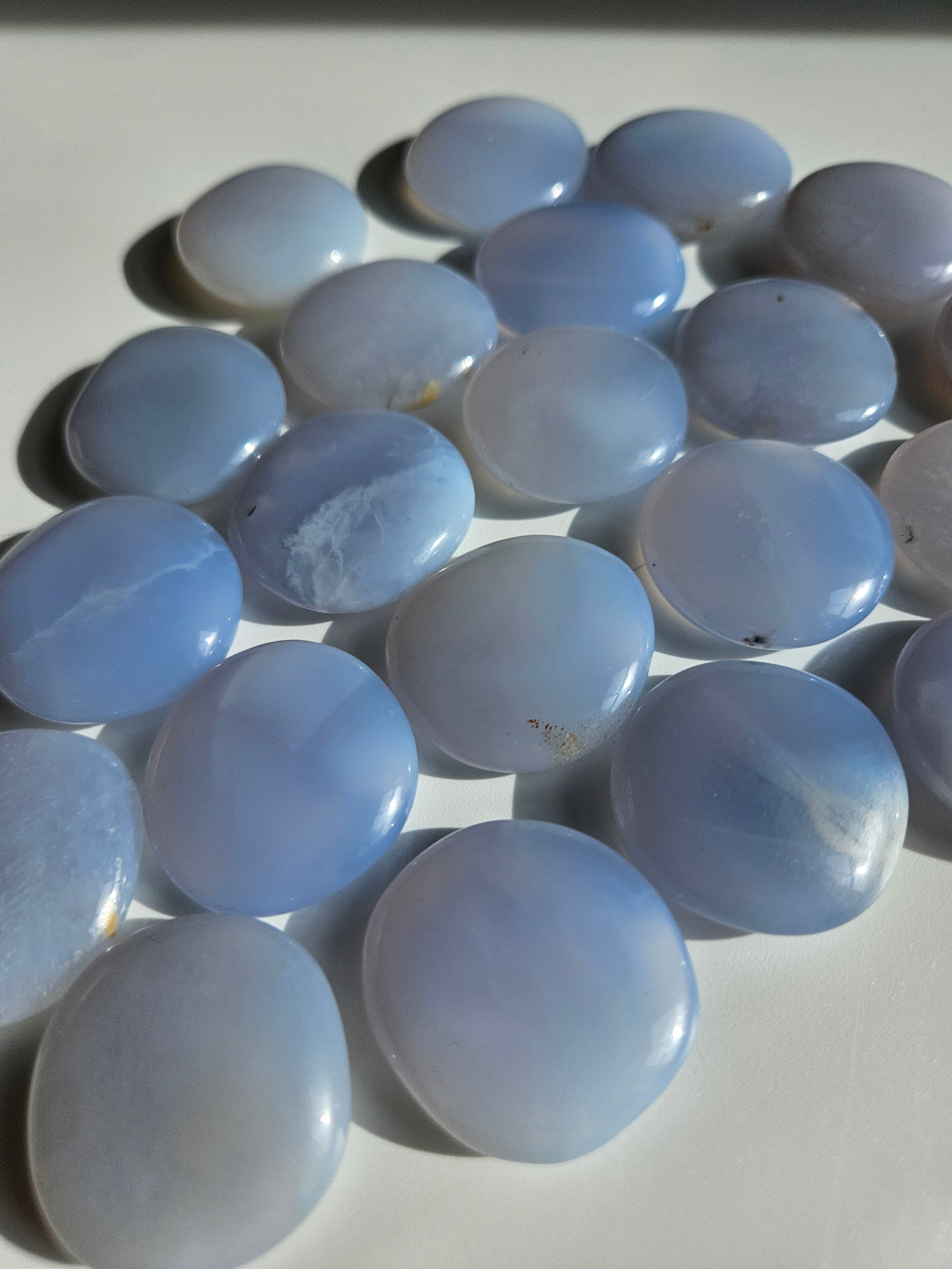 Blue Chalcedony Mini Flat