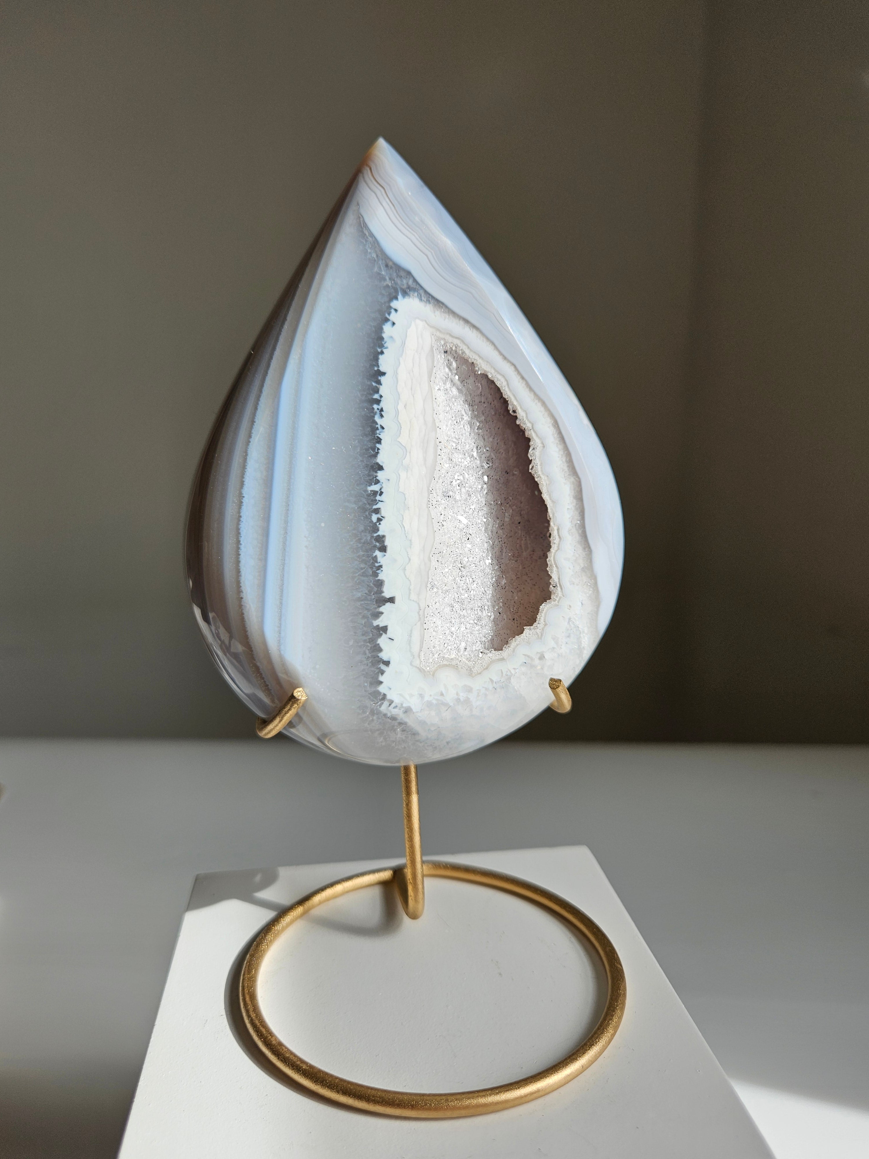 Druzy Agate Teardrop 002