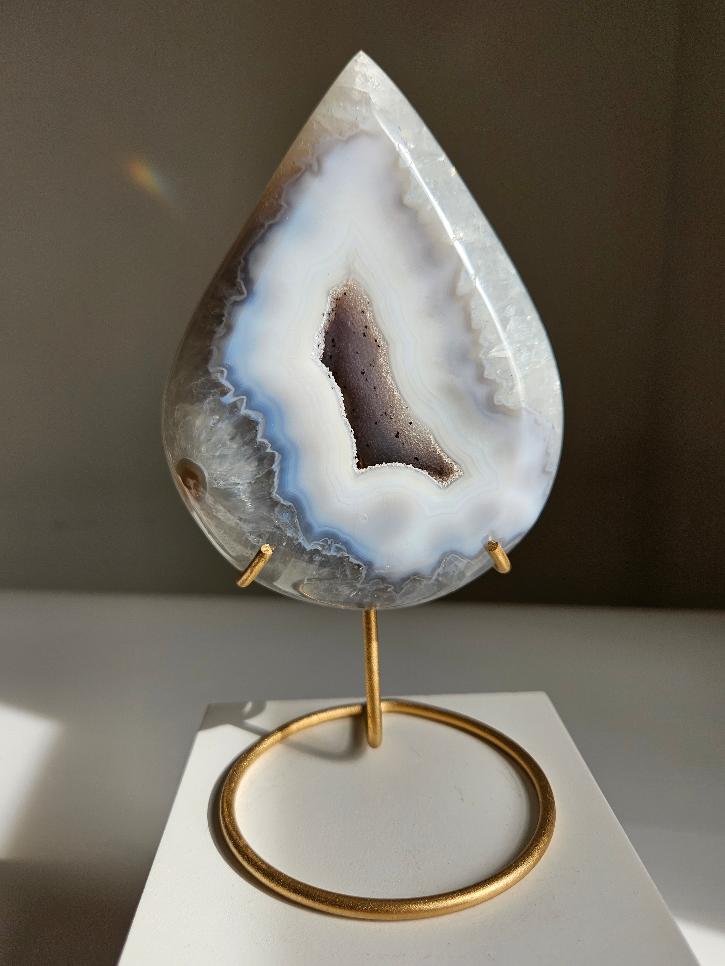 Druzy Agate Teardrop 003