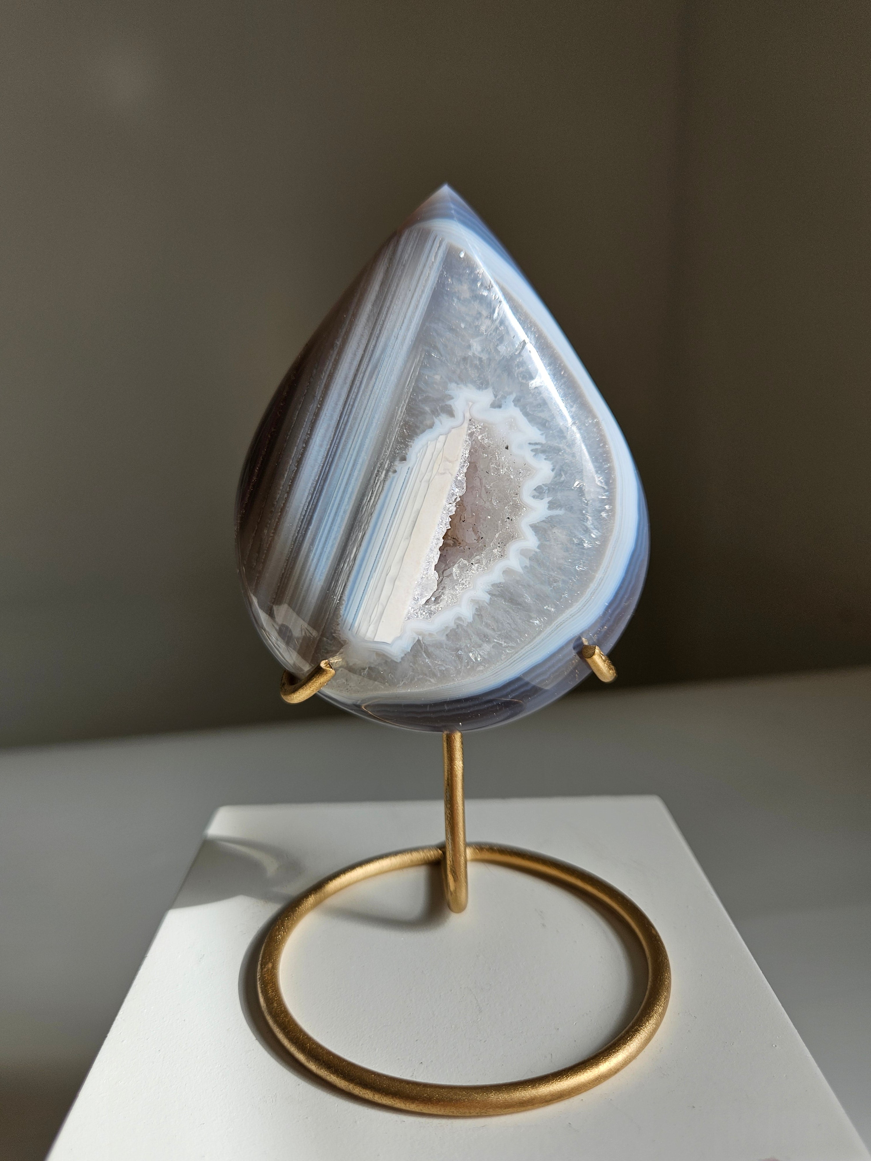 Druzy Agate Teardrop 004