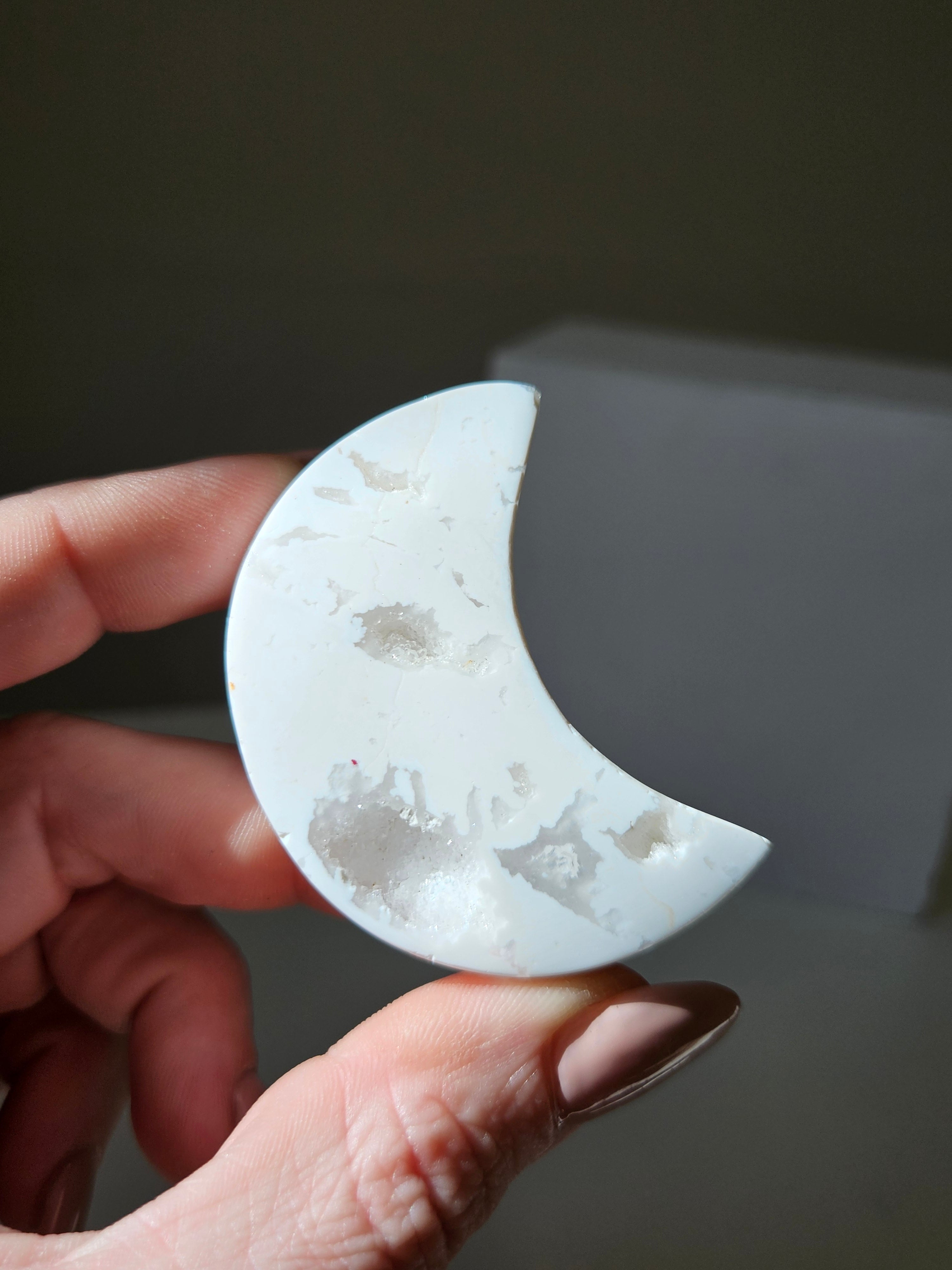 Plume Agate Small Moon 004
