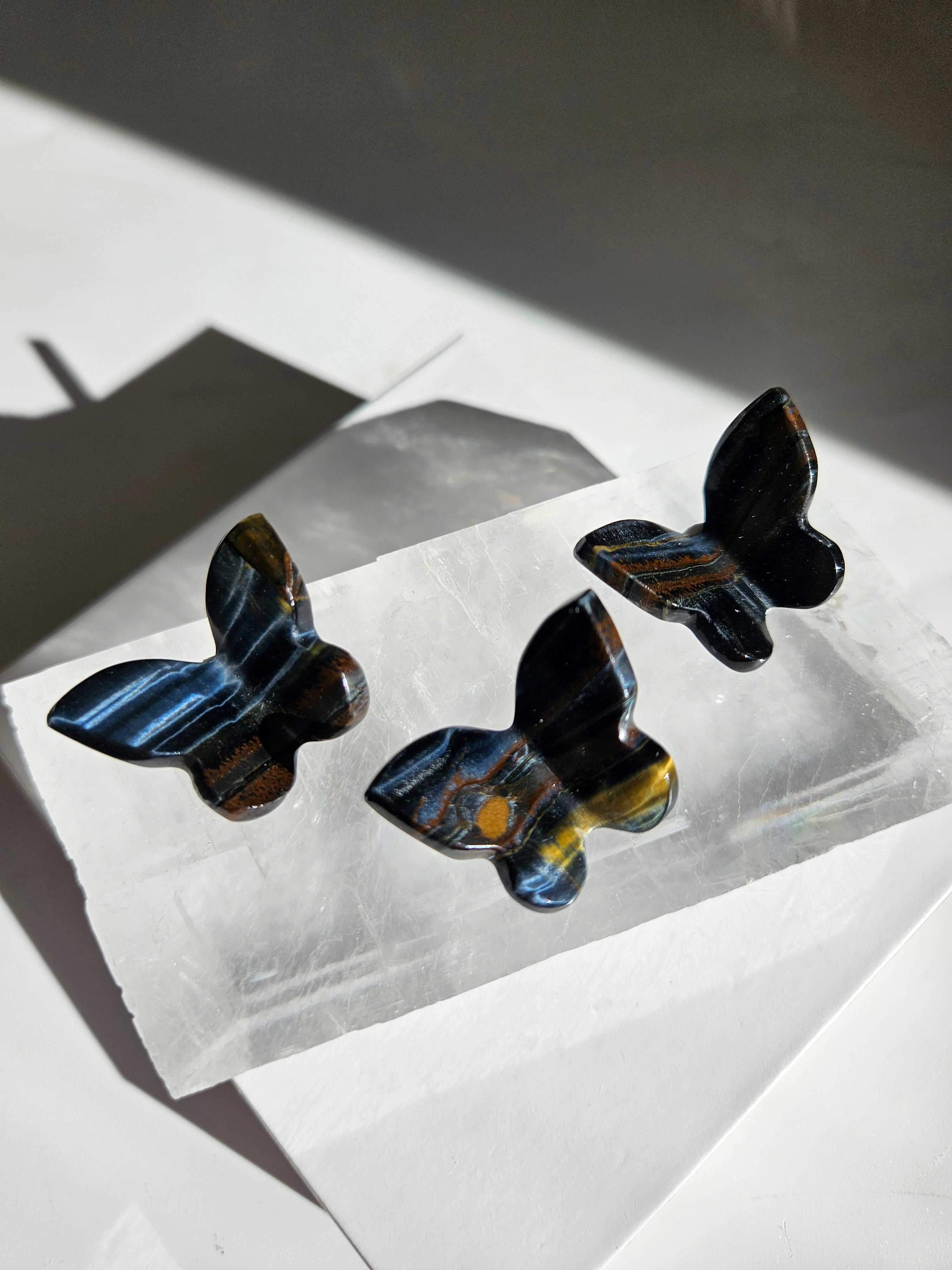 Blue Tigereye Mini Butterfly