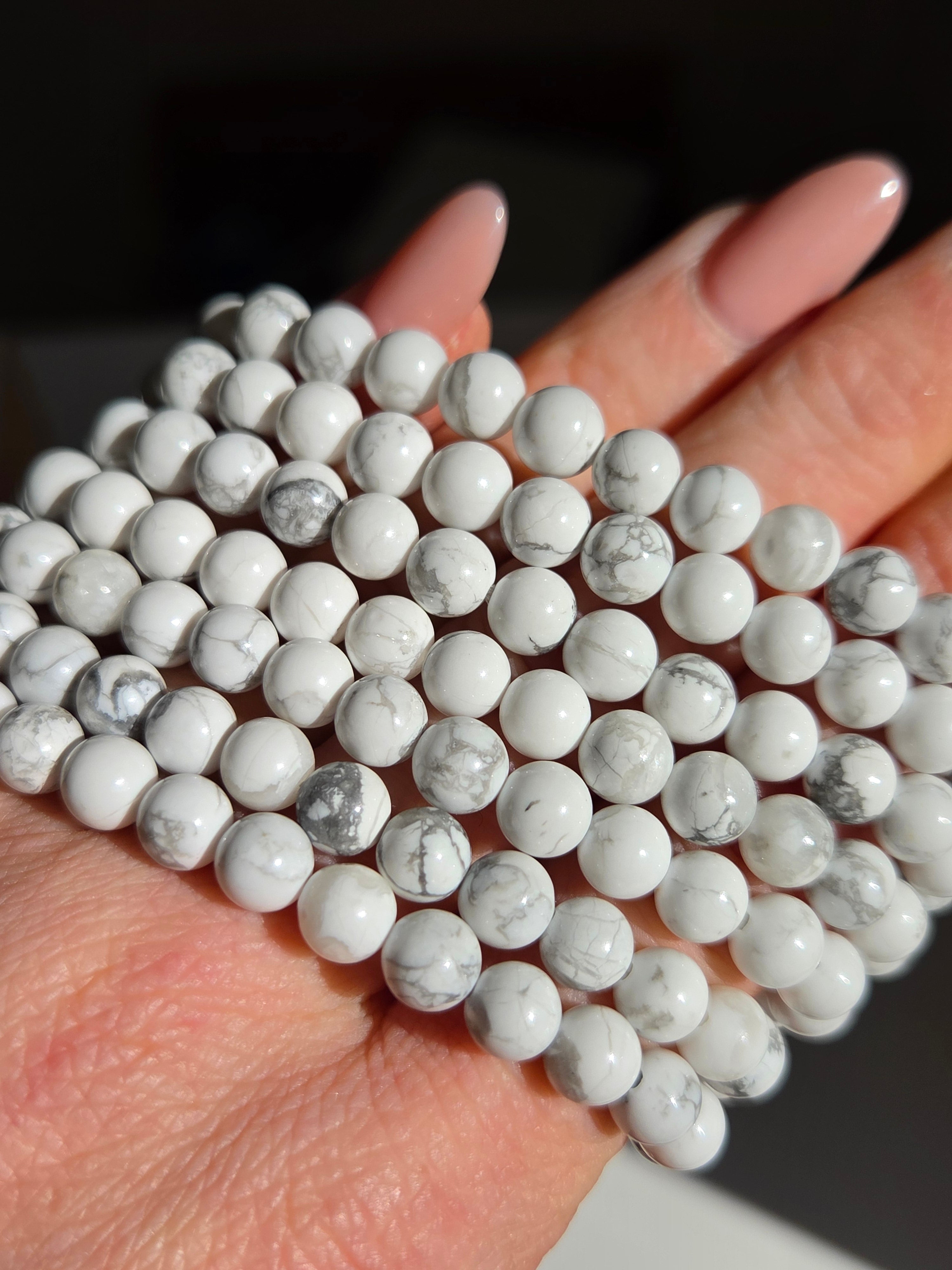White Howlite Bracelet | 6mm