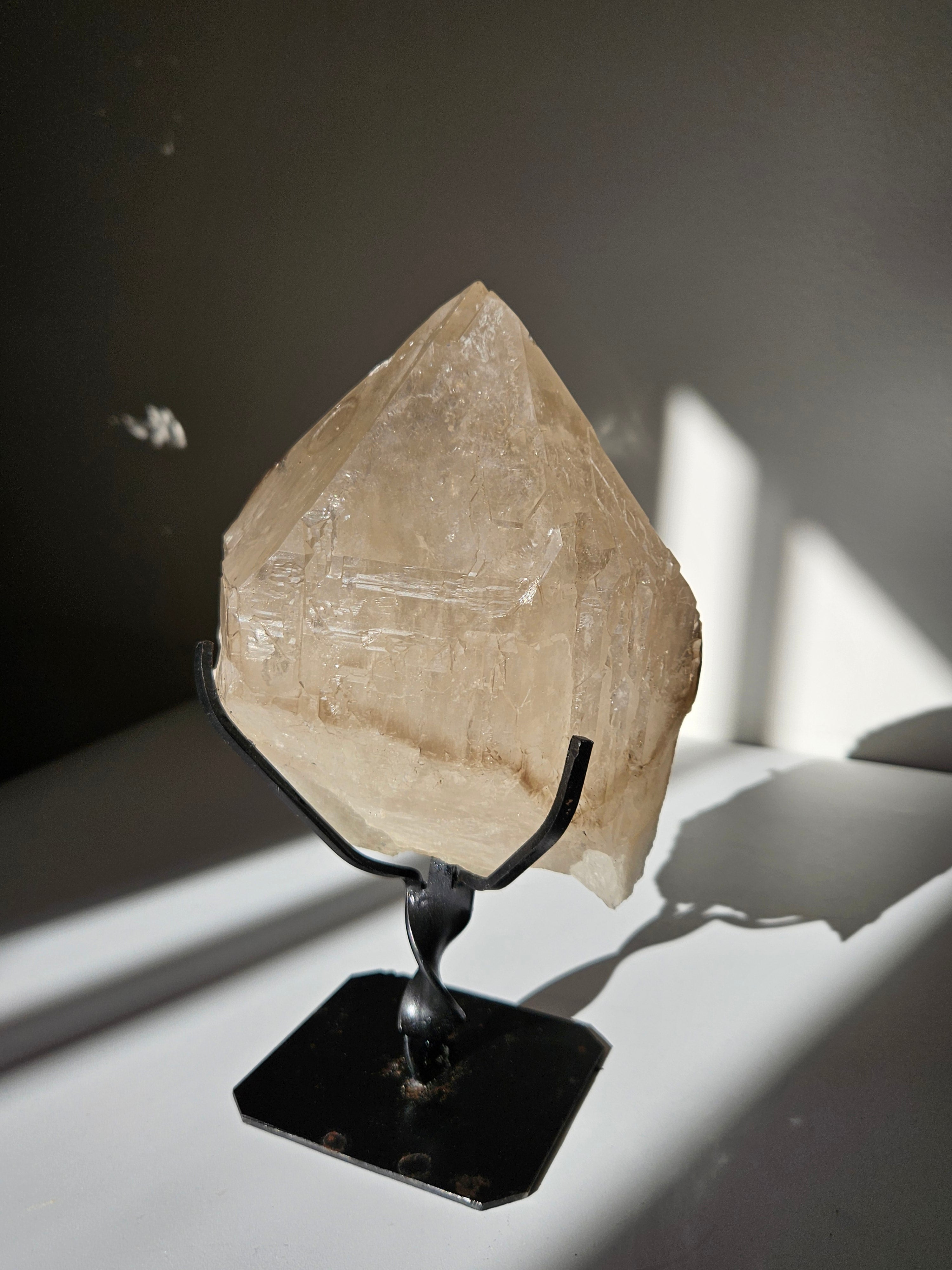 Elestial Smoky Quartz on Stand