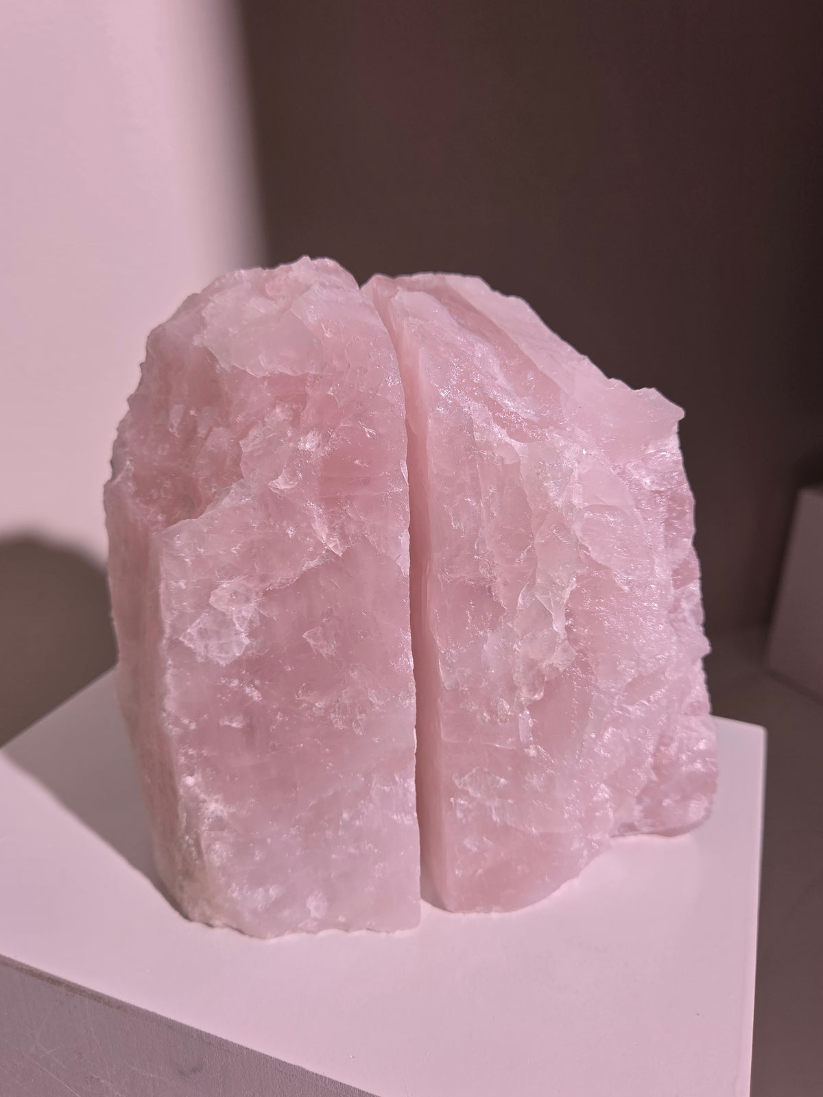 Rose Quartz Bookends