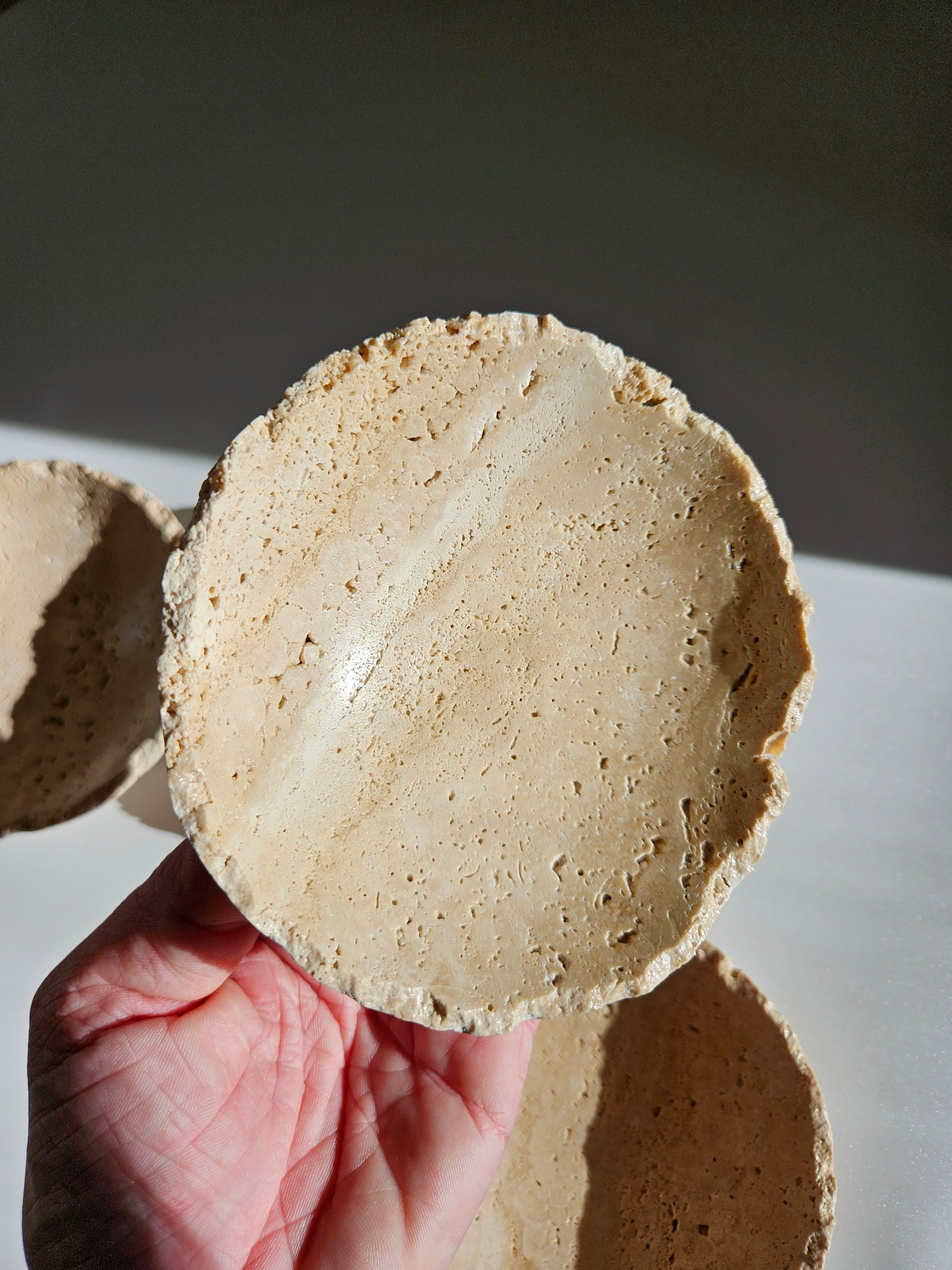 Travertine Raw Edge Bowl