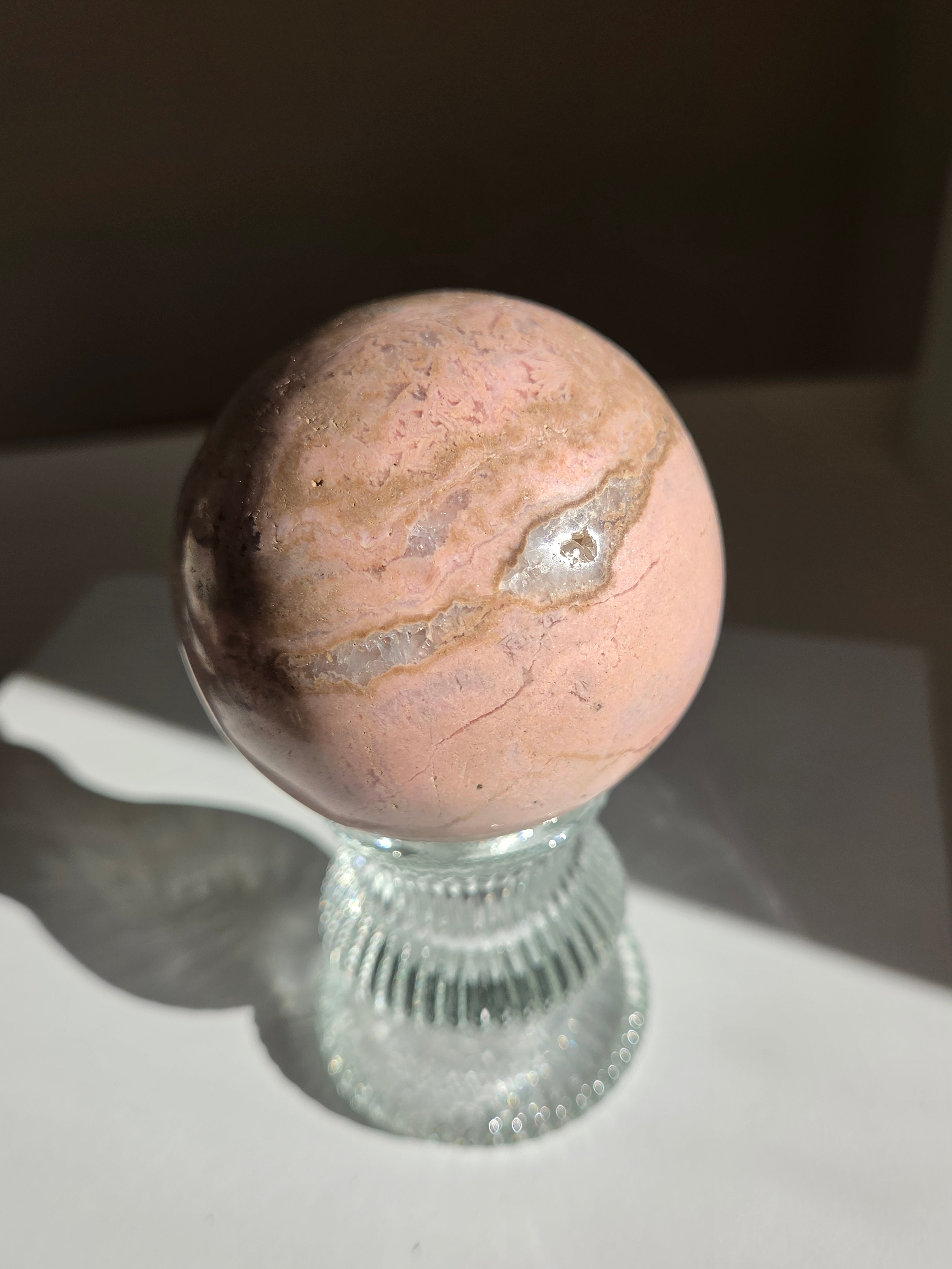 Peach Rhodonite Sphere 003