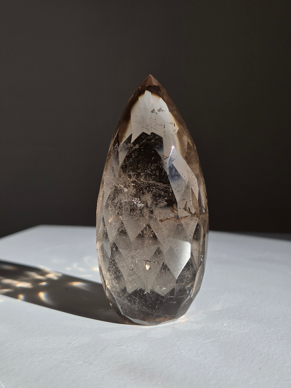 Faceted Smoky Quartz Freeform 002