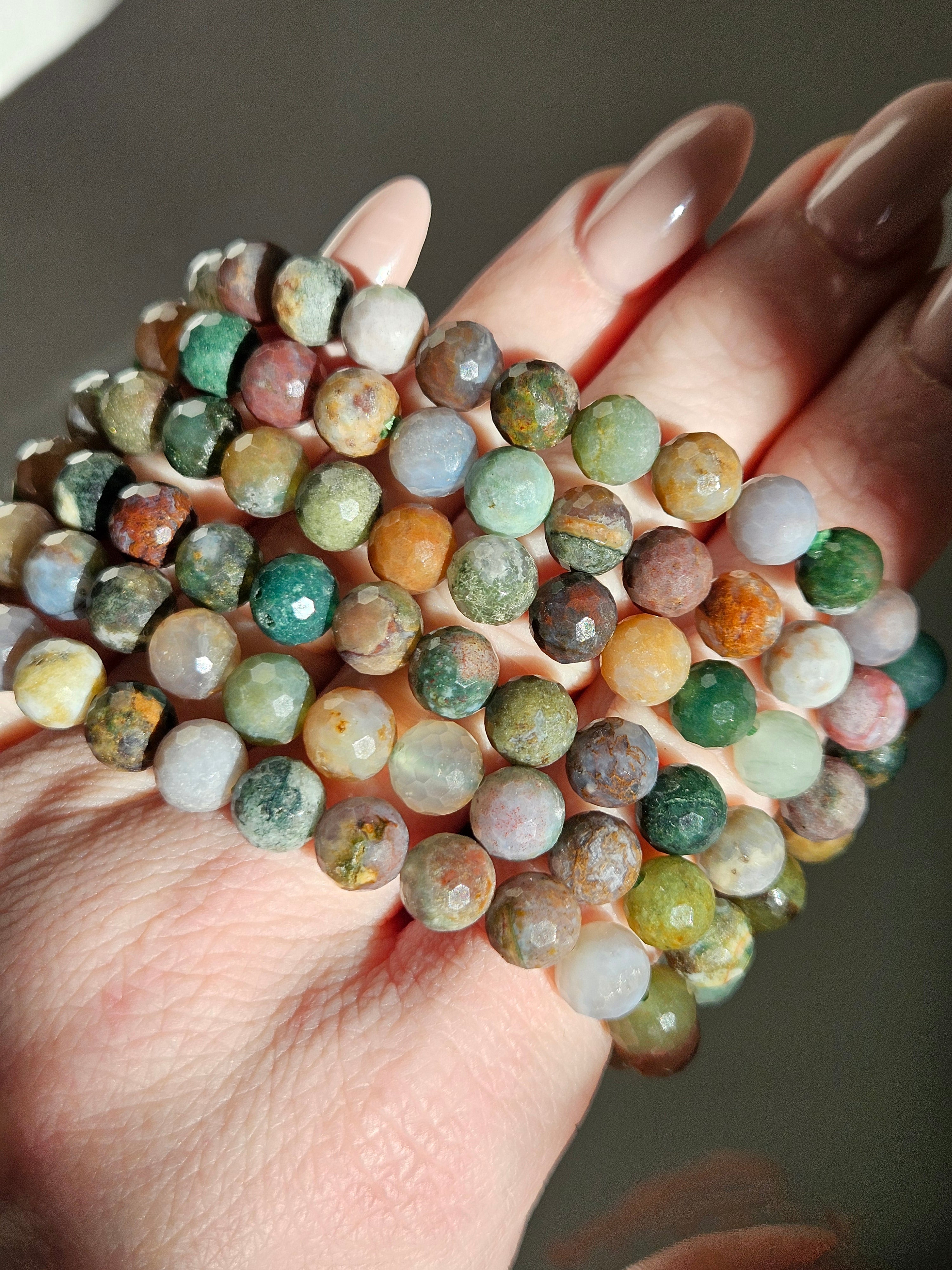 Sea Jasper bracelet | 8mm faceted