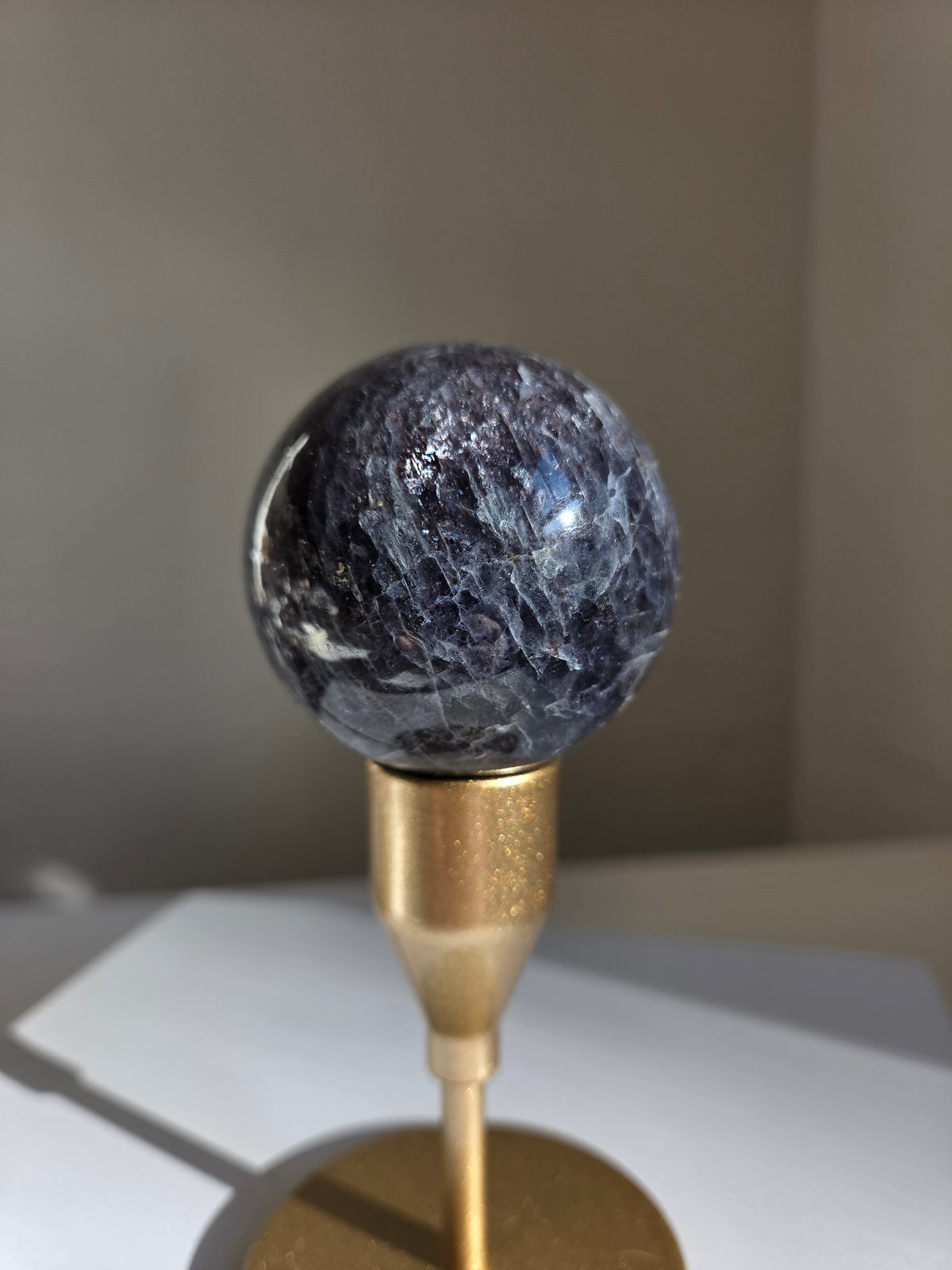 Iolite x Sunstone Sphere 002