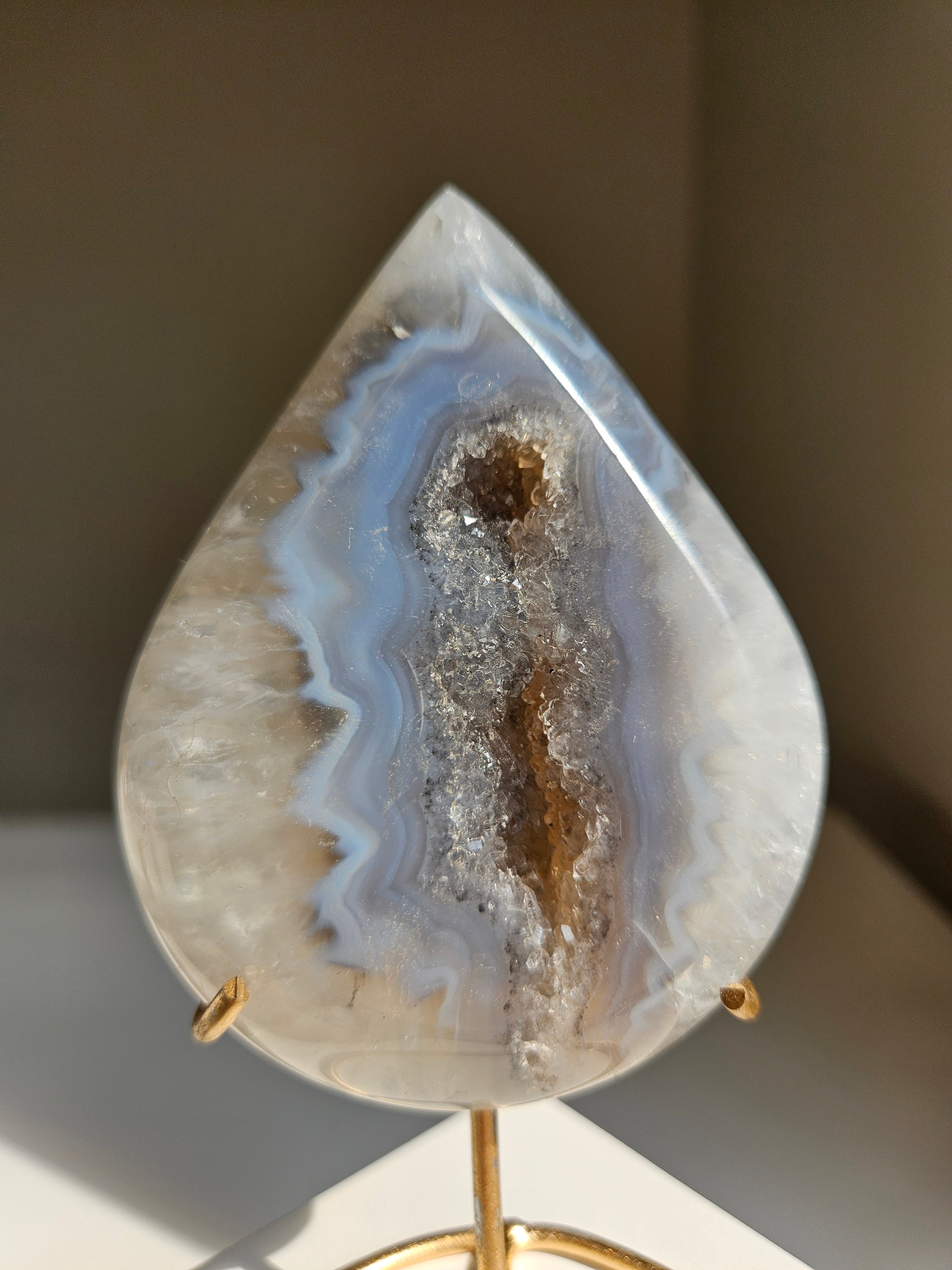 Druzy Agate Teardrop 005