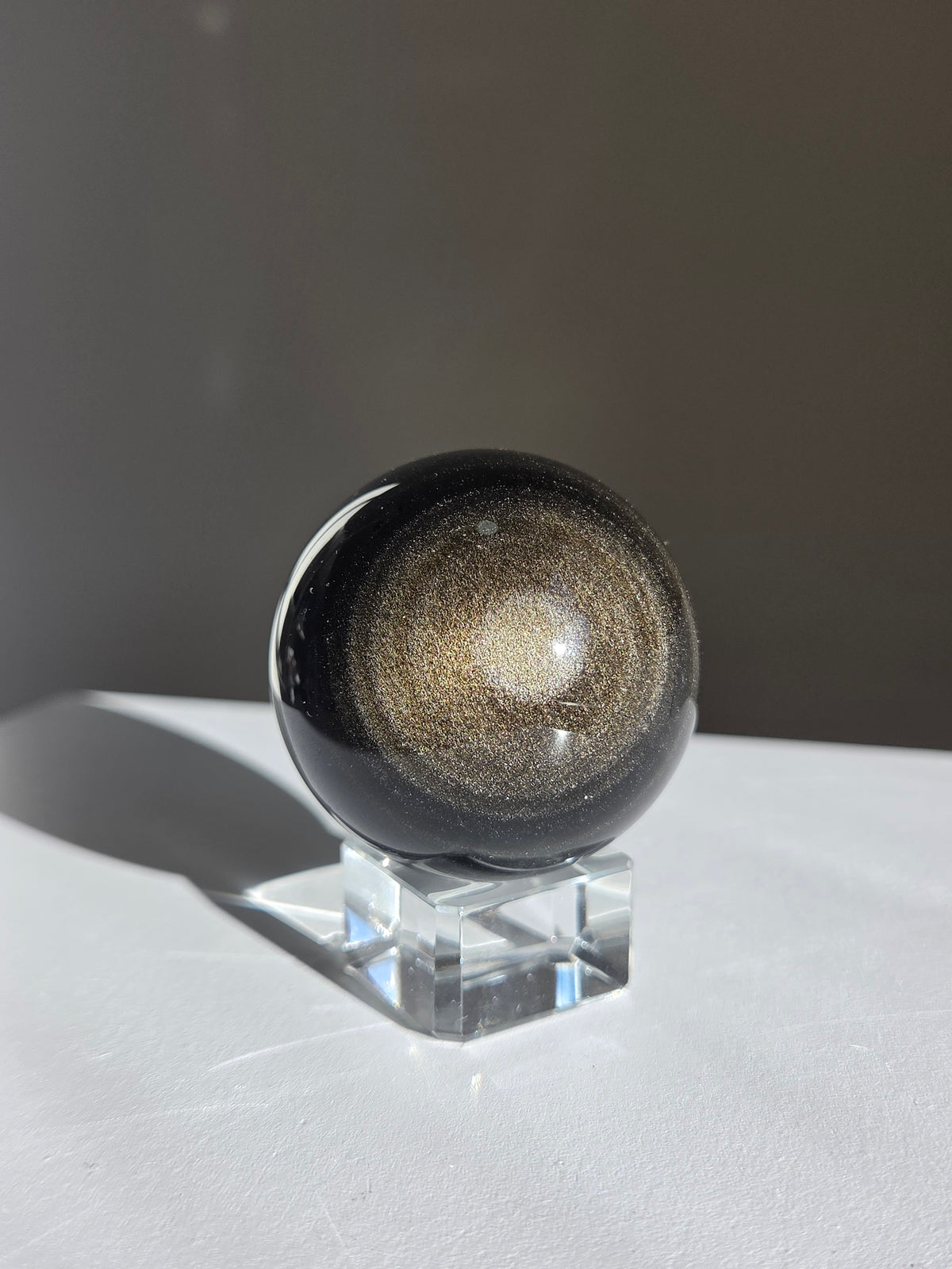Golden Sheen Obsidian Sphere 004