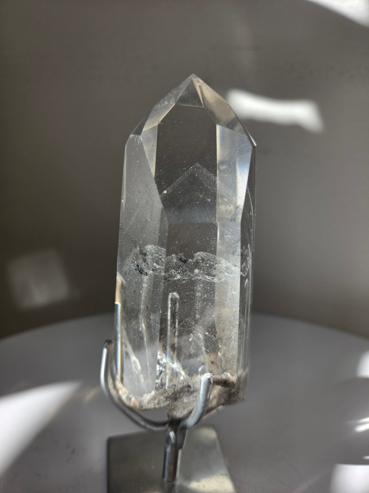 Phantom Lemurian Quartz on stand 003