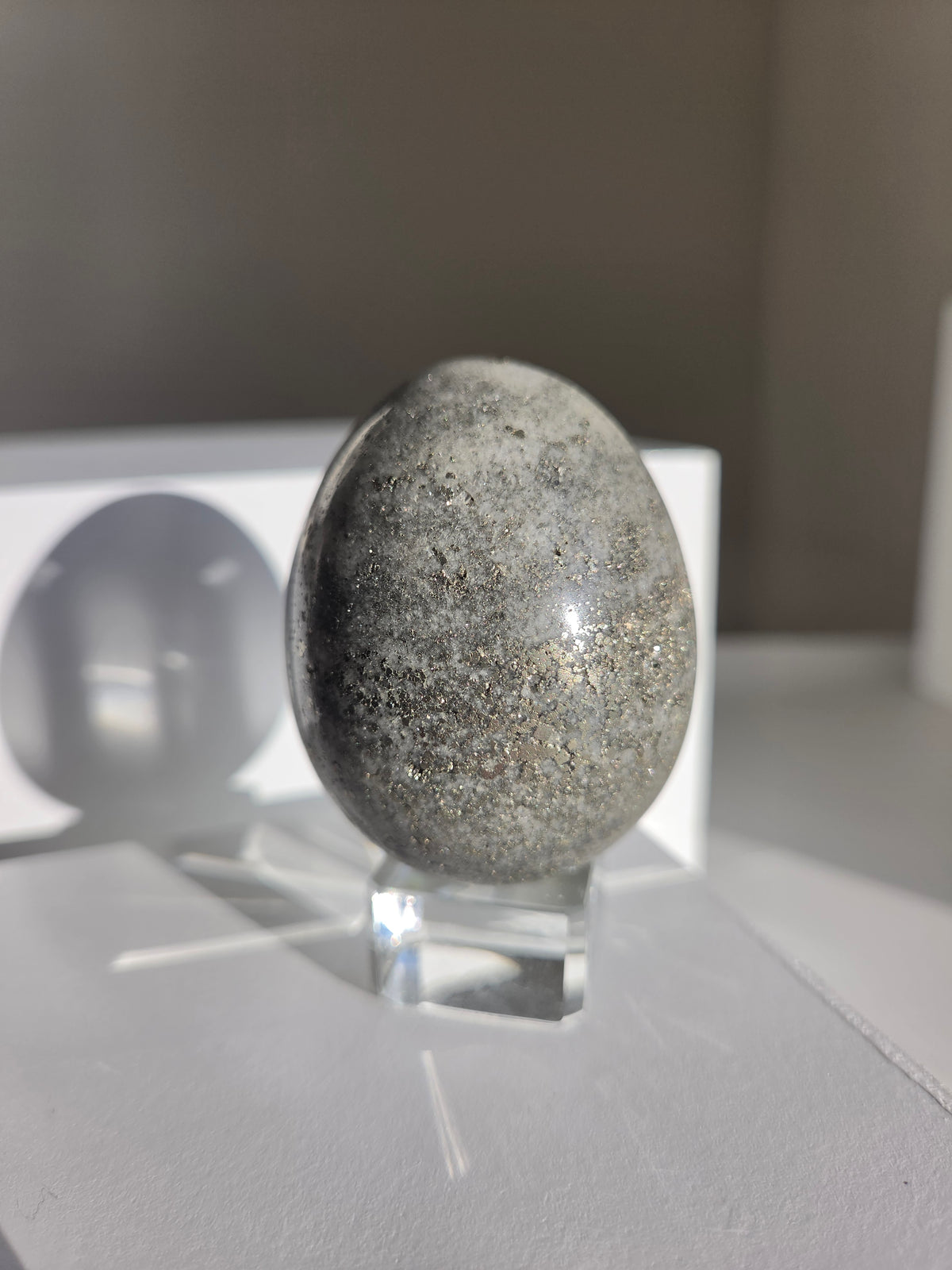 Pyrite x Quartz Egg 004