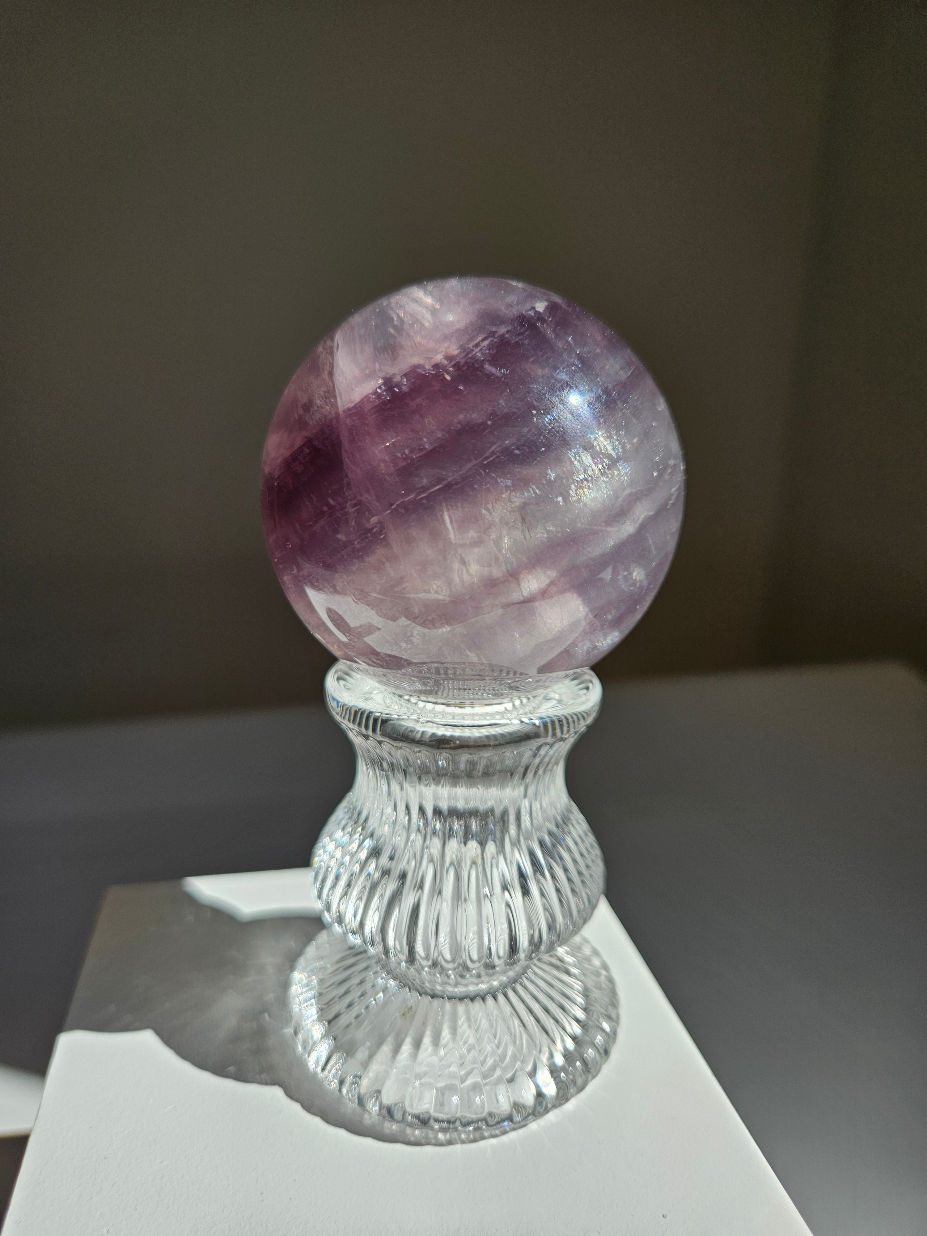 Mica in Fluorite Sphere 008
