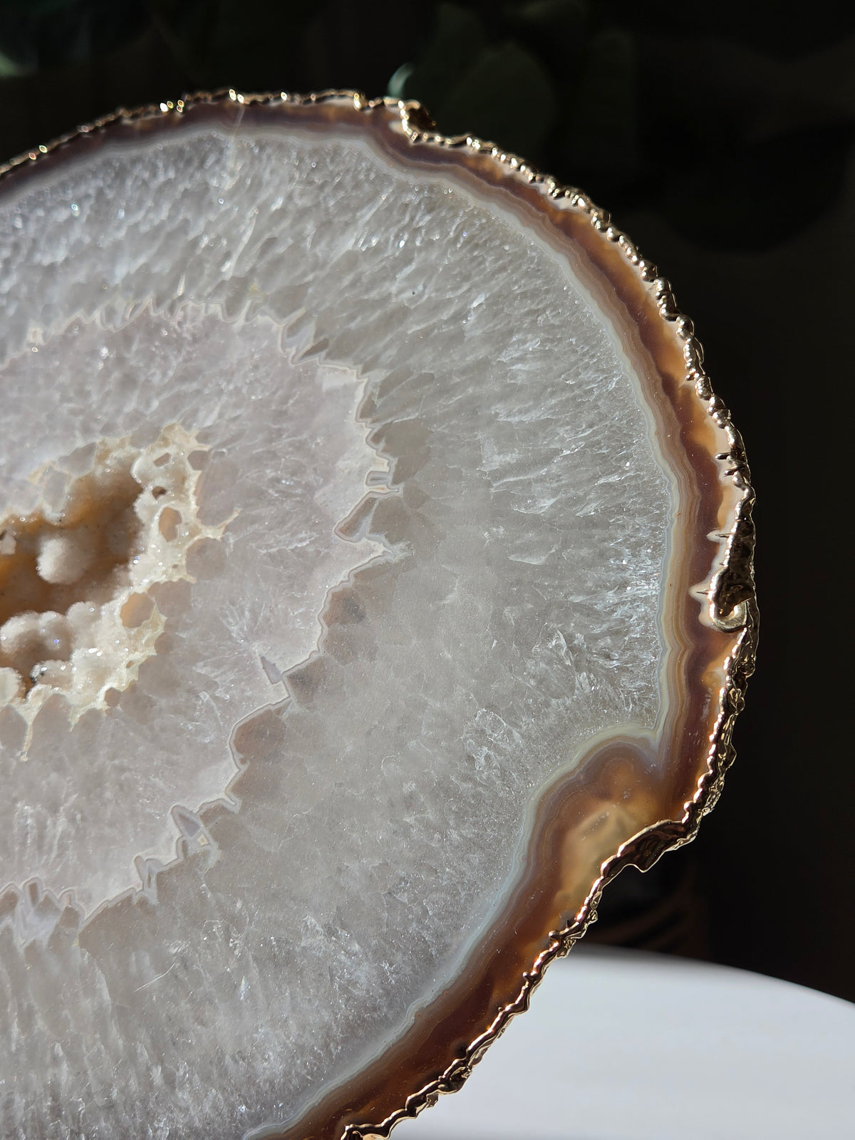 XL Agate Slab 002 | gold trim
