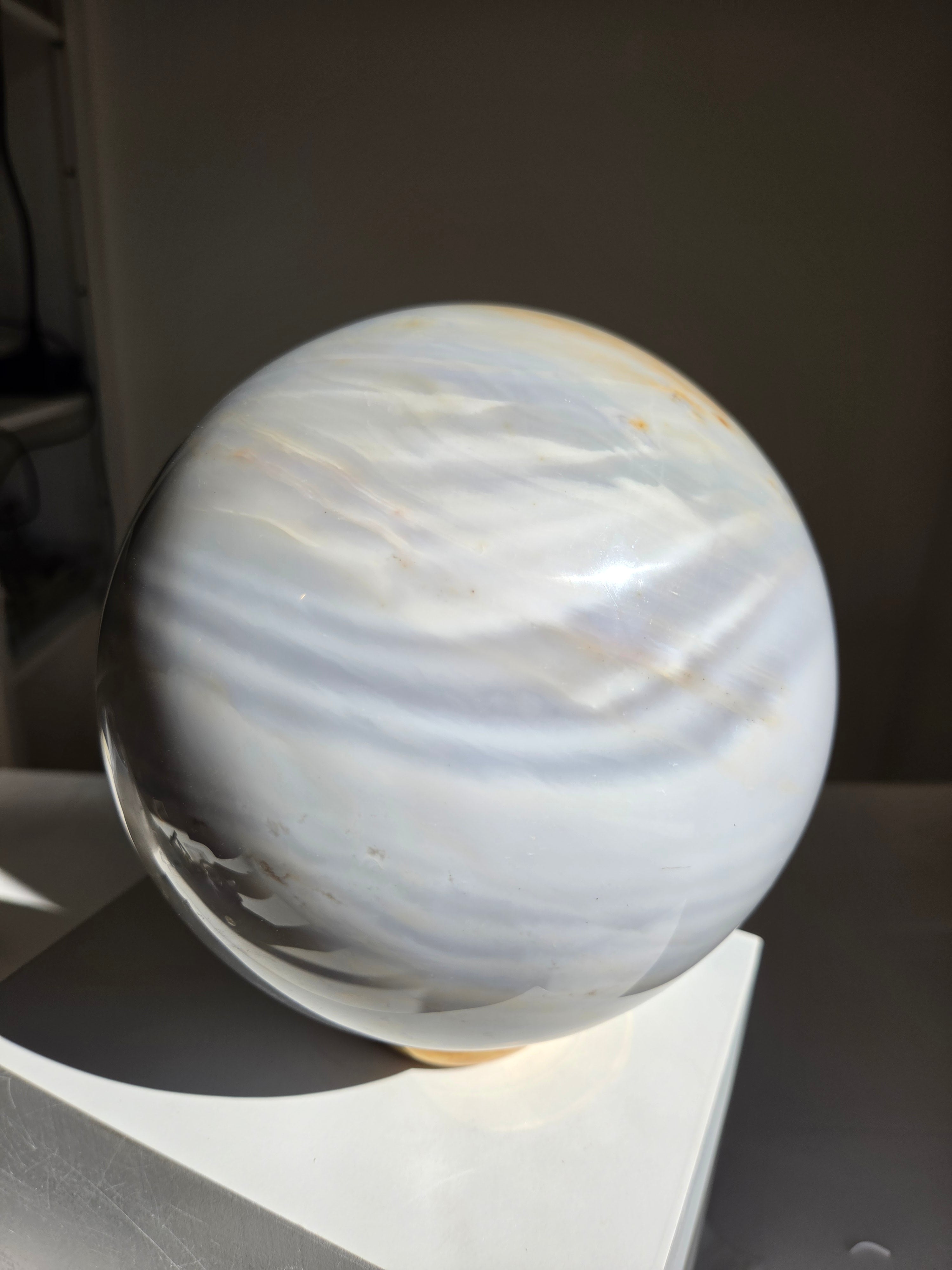 Flower Agate Statement Sphere