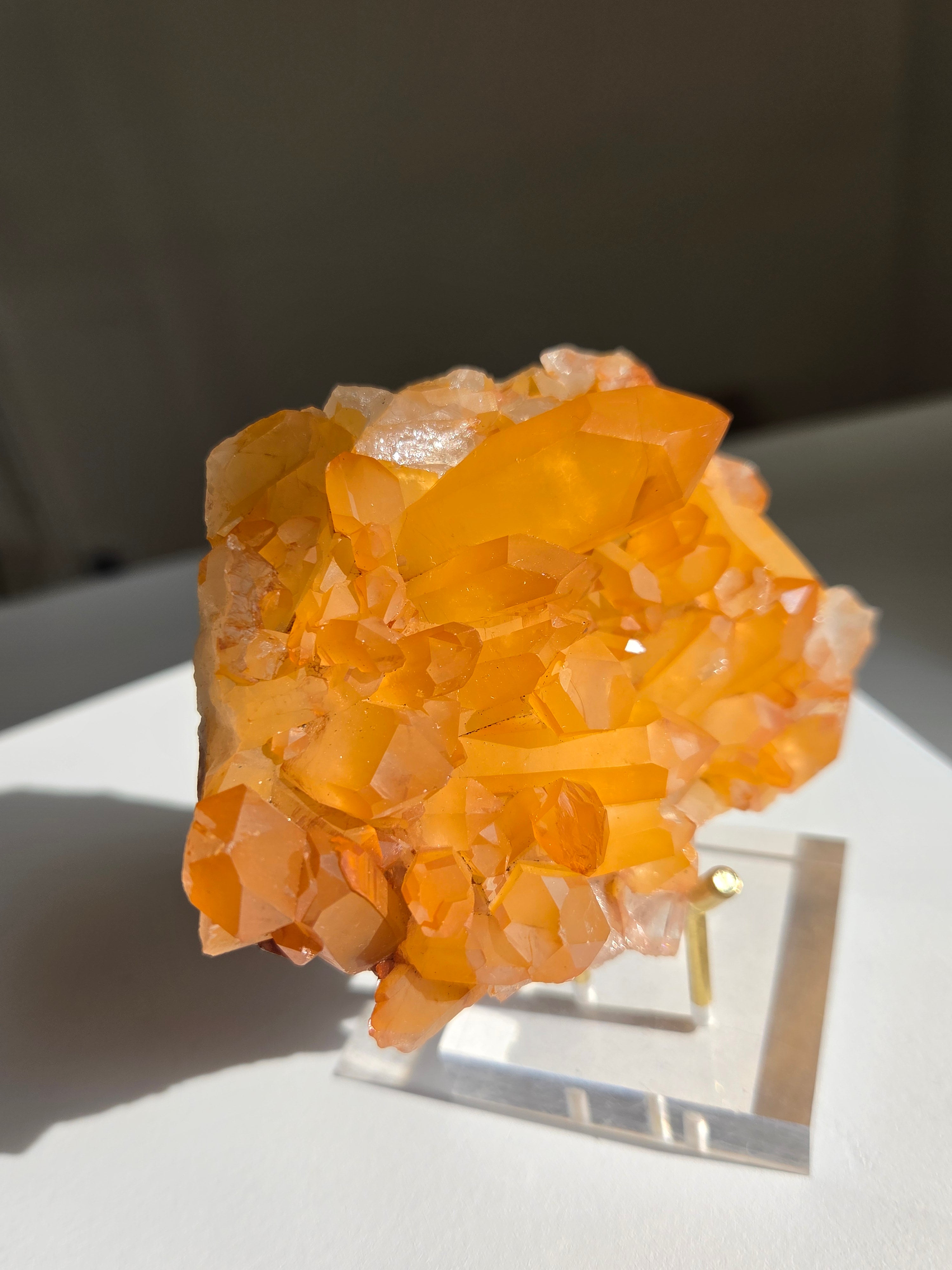 Tangerine Quartz Cluster 007