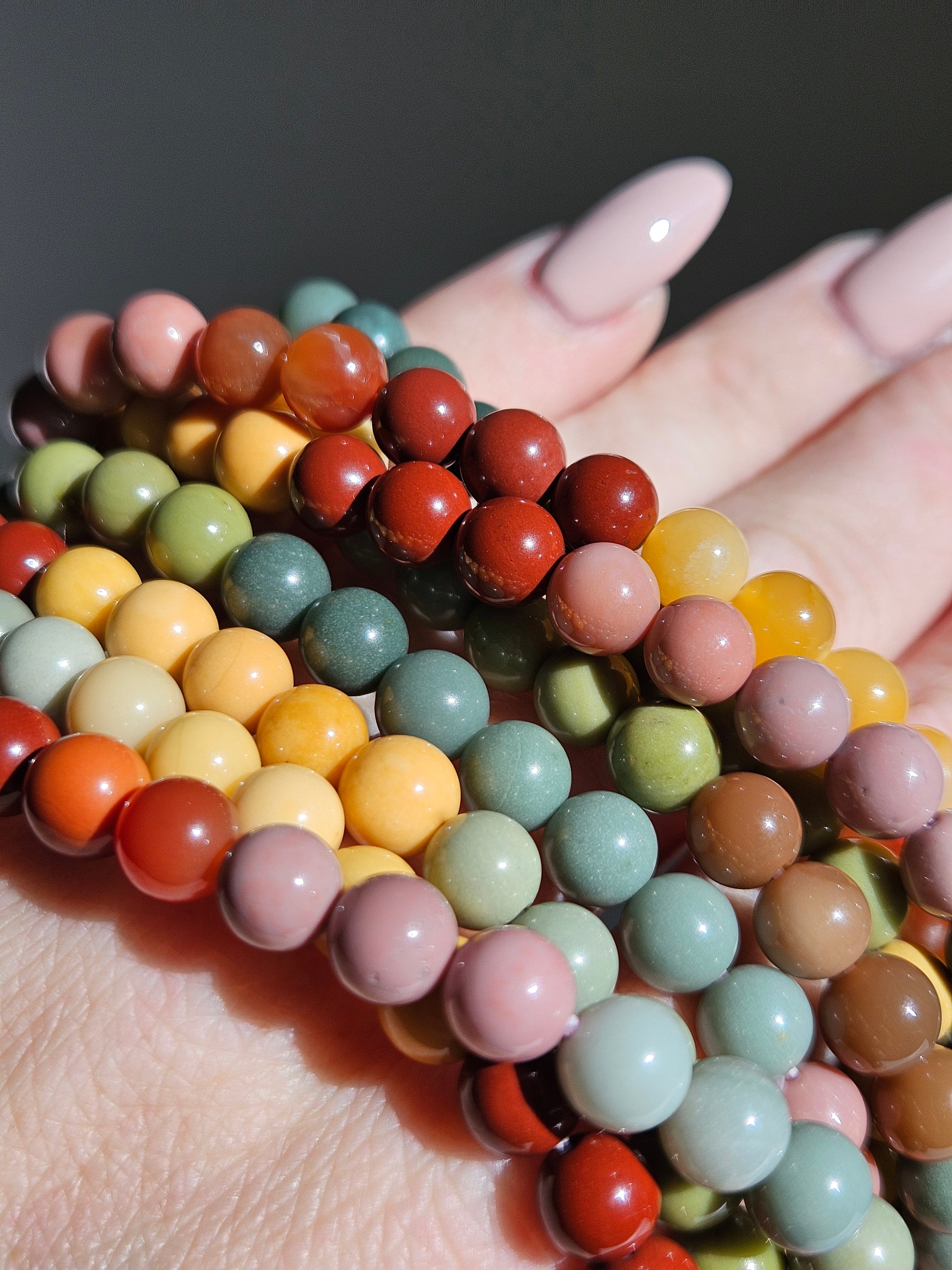 Alashan Agate 3 wrap Bracelet | 7mm