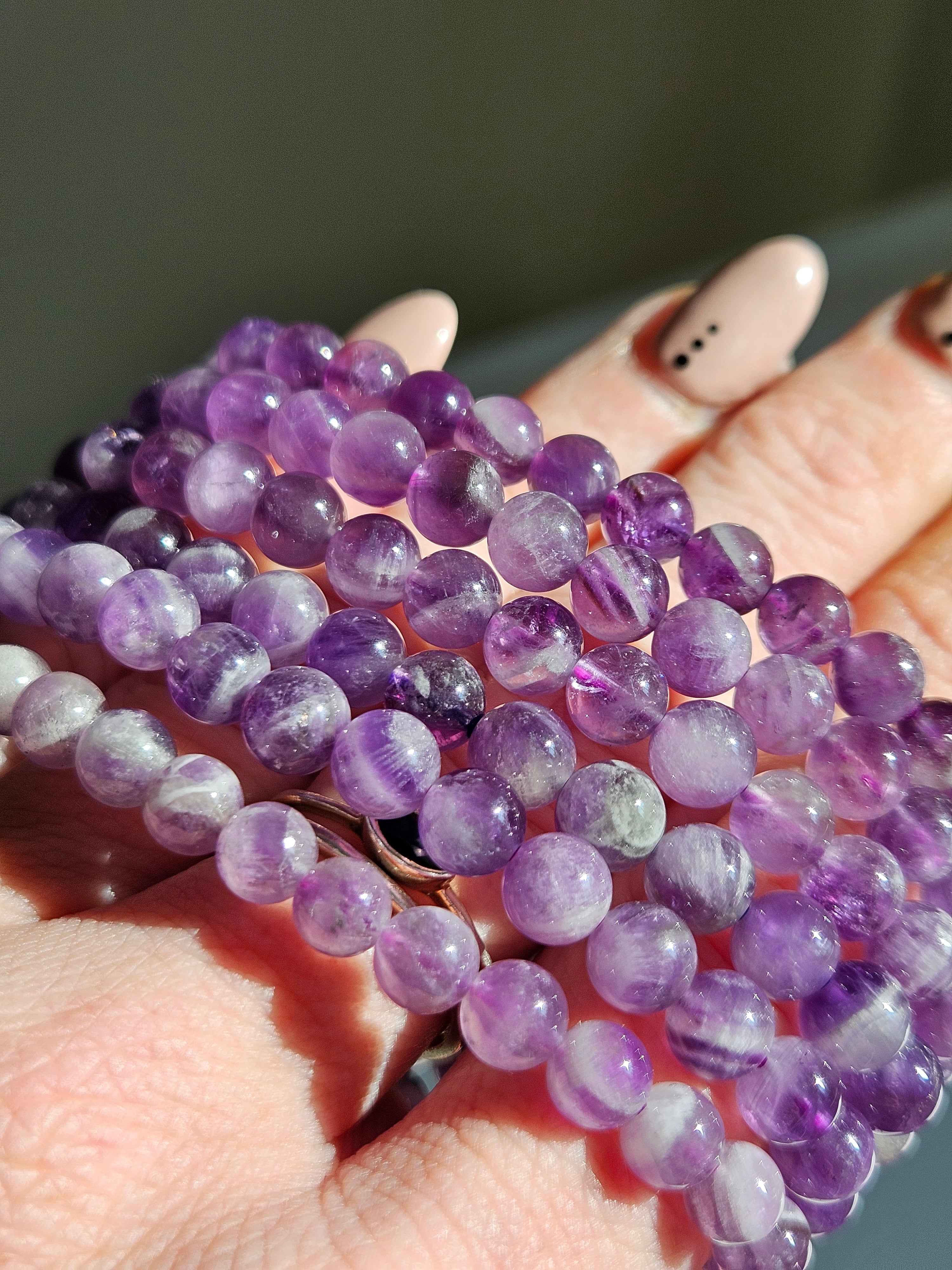 Chevron Amethyst bracelet | 6mm