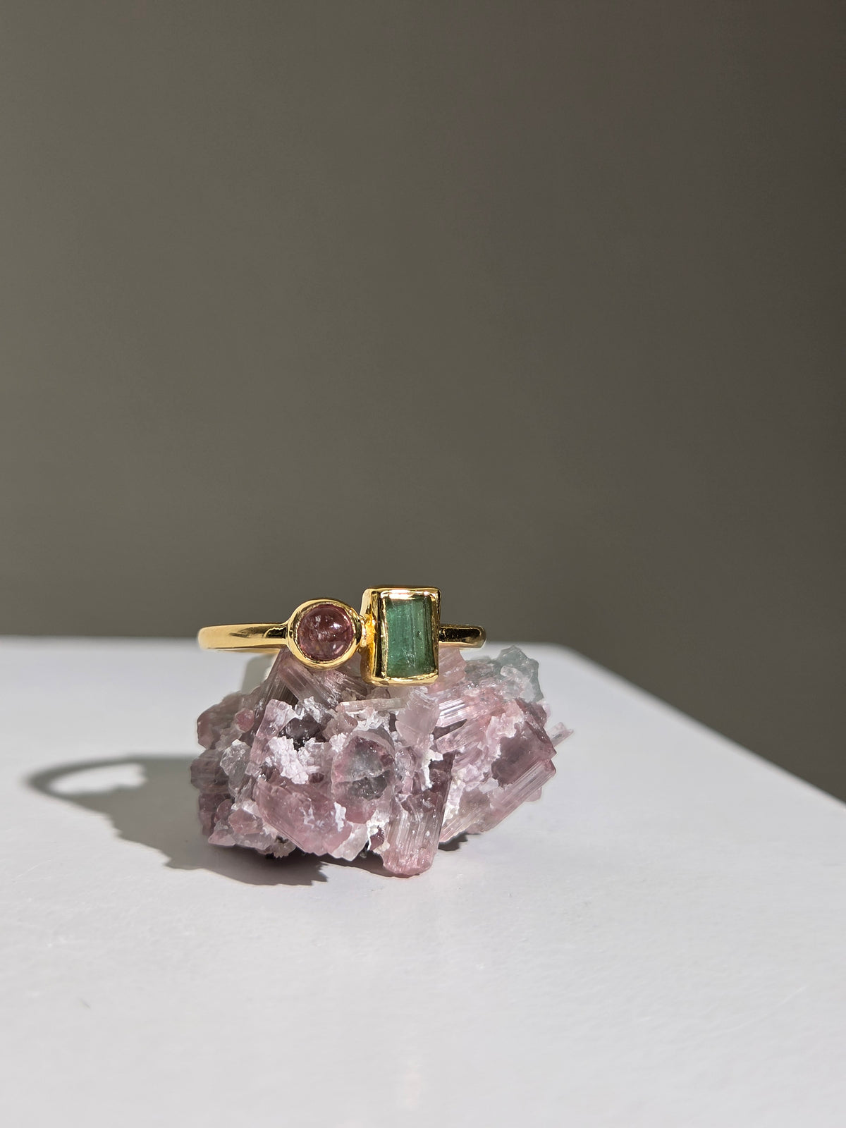 Size 9 | tourmaline ring | gold 001