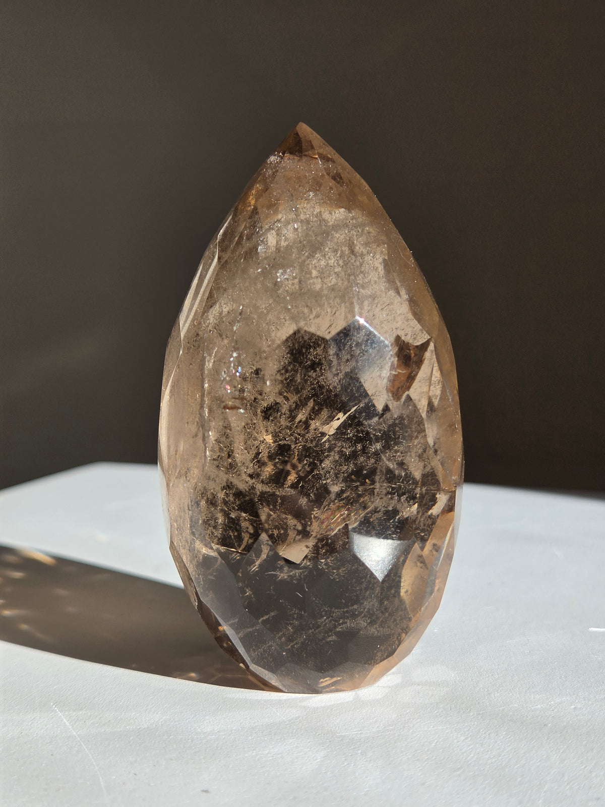 Faceted Smoky Quartz Freeform 008
