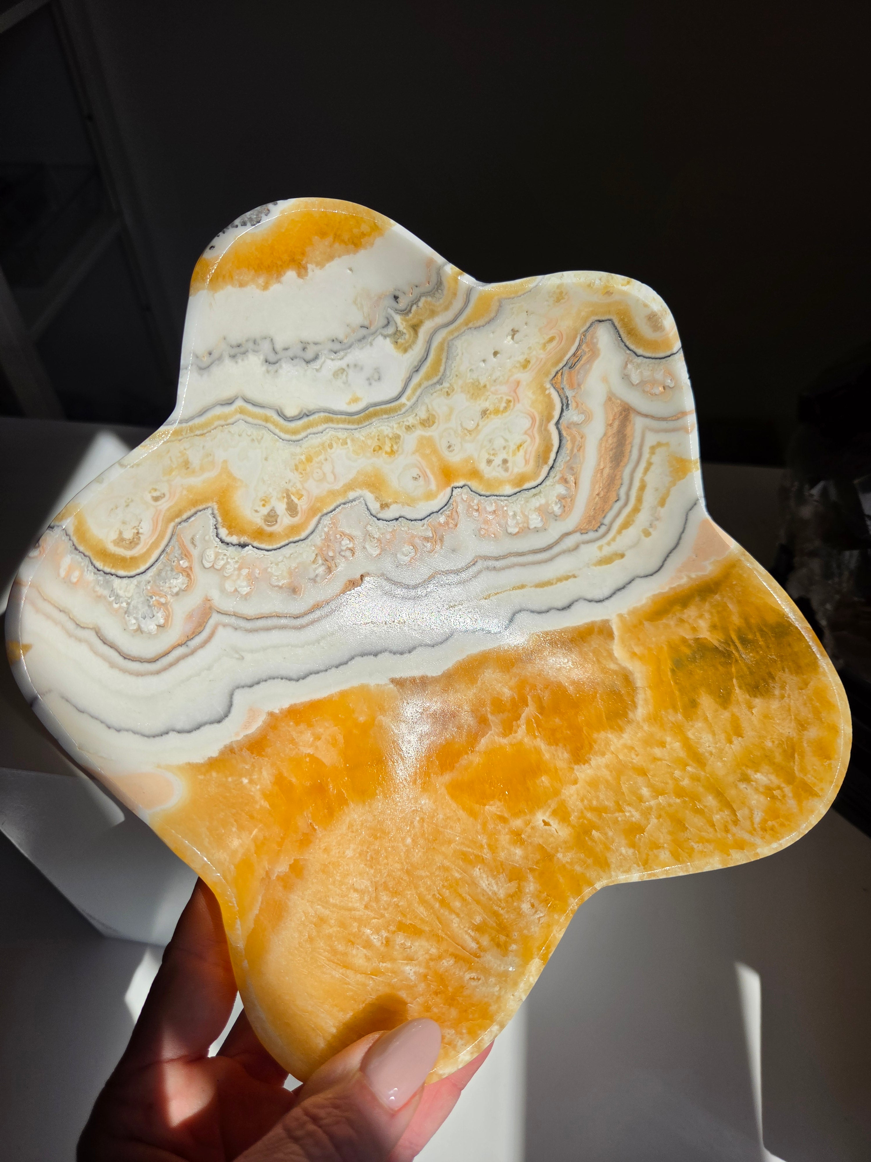 Orange Calcite Bowl