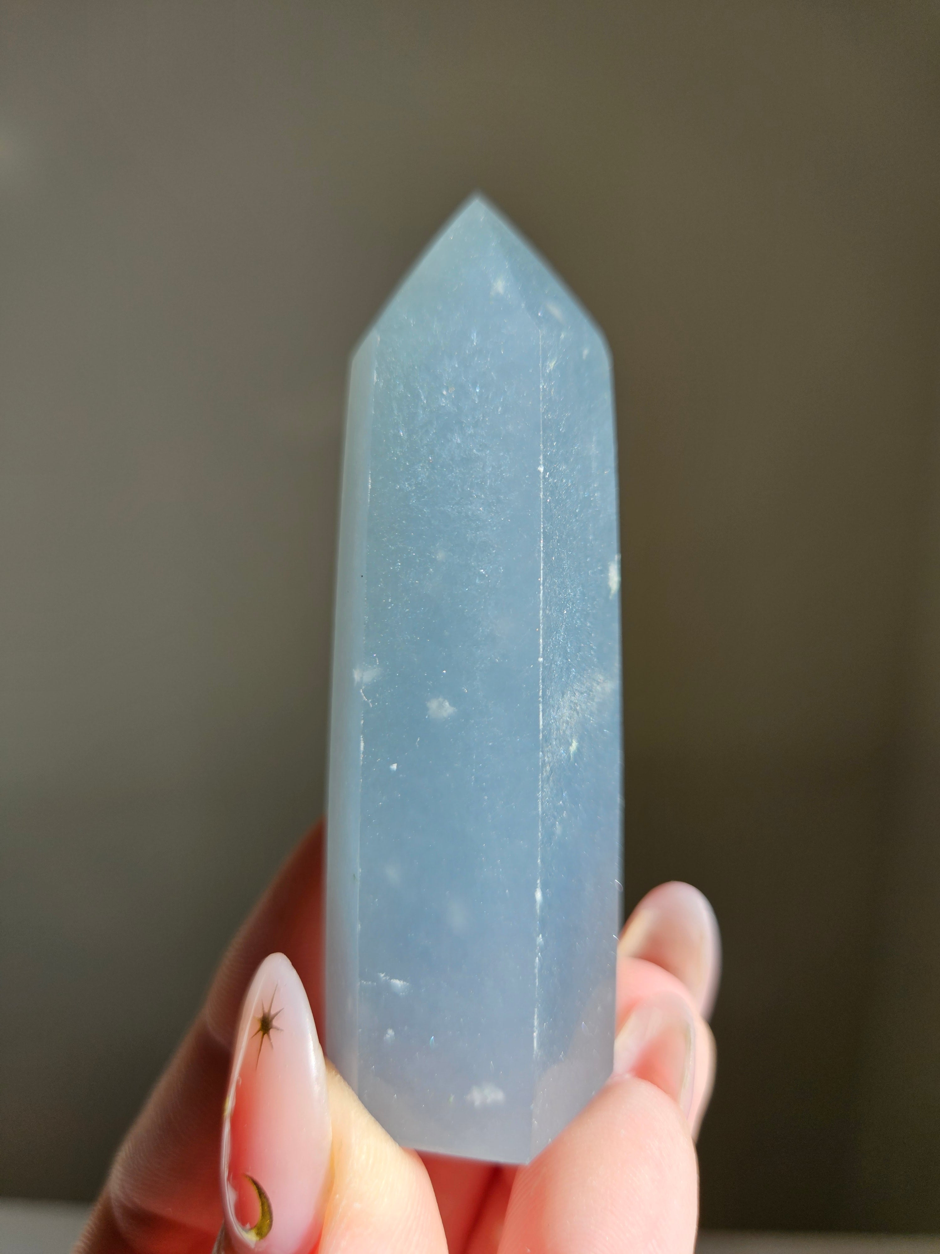 Snowflake Angelite Tower 010