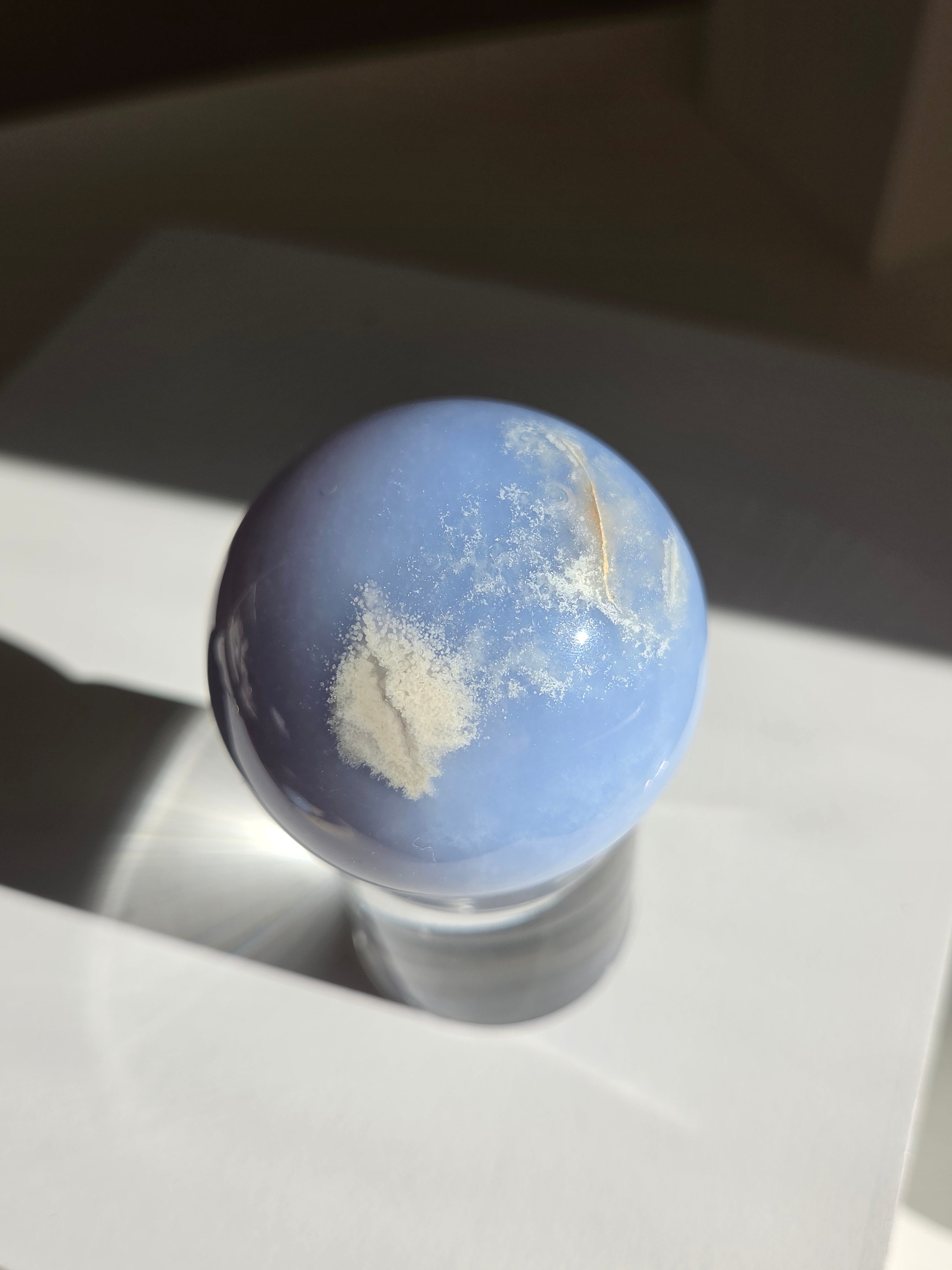 Blue Chalcedony Sphere 004